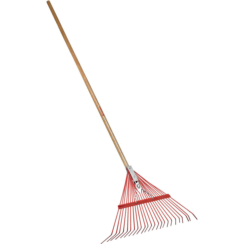 24 Tine Wood Handle Spring Brace Rake