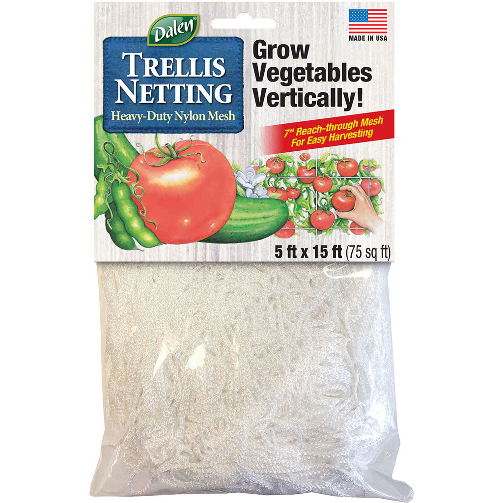 Trellis Netting With 7in Reach-Through Mesh (WHITE, 5X15 FT)