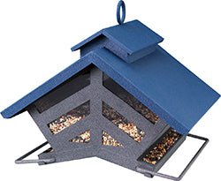 Chalet Wild Bird Feeder (BLUE, 4 LB CAP)