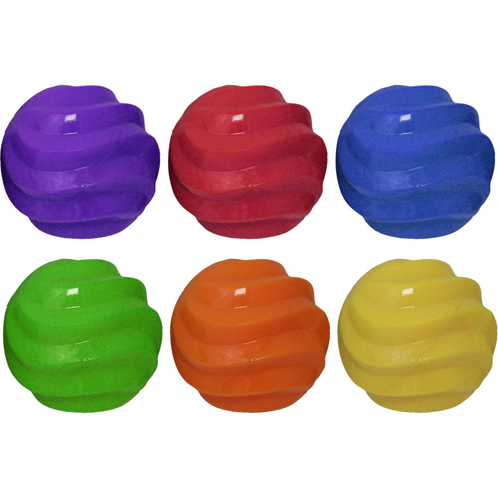 Multipet Ruff Enuff Rubber Spiral Ball (4 IN)