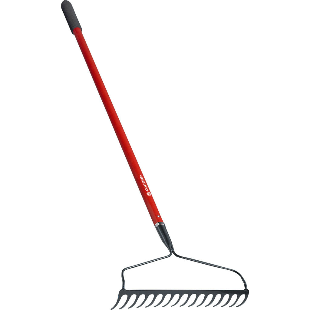 16 Tine Fiberglass Handle Bow Rake (RED, 16 IN)