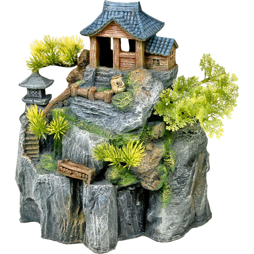 Exotic Environments Asian Cottage House With Bonsa (GREEN/BROWN, MD)