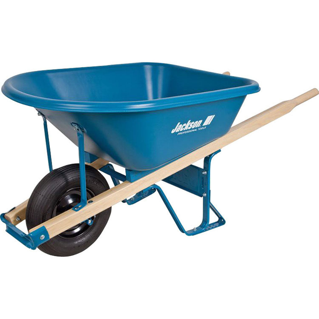 Jackson Poly Wheelbarrow For Contractors (BLUE, 5 3/4 CF)