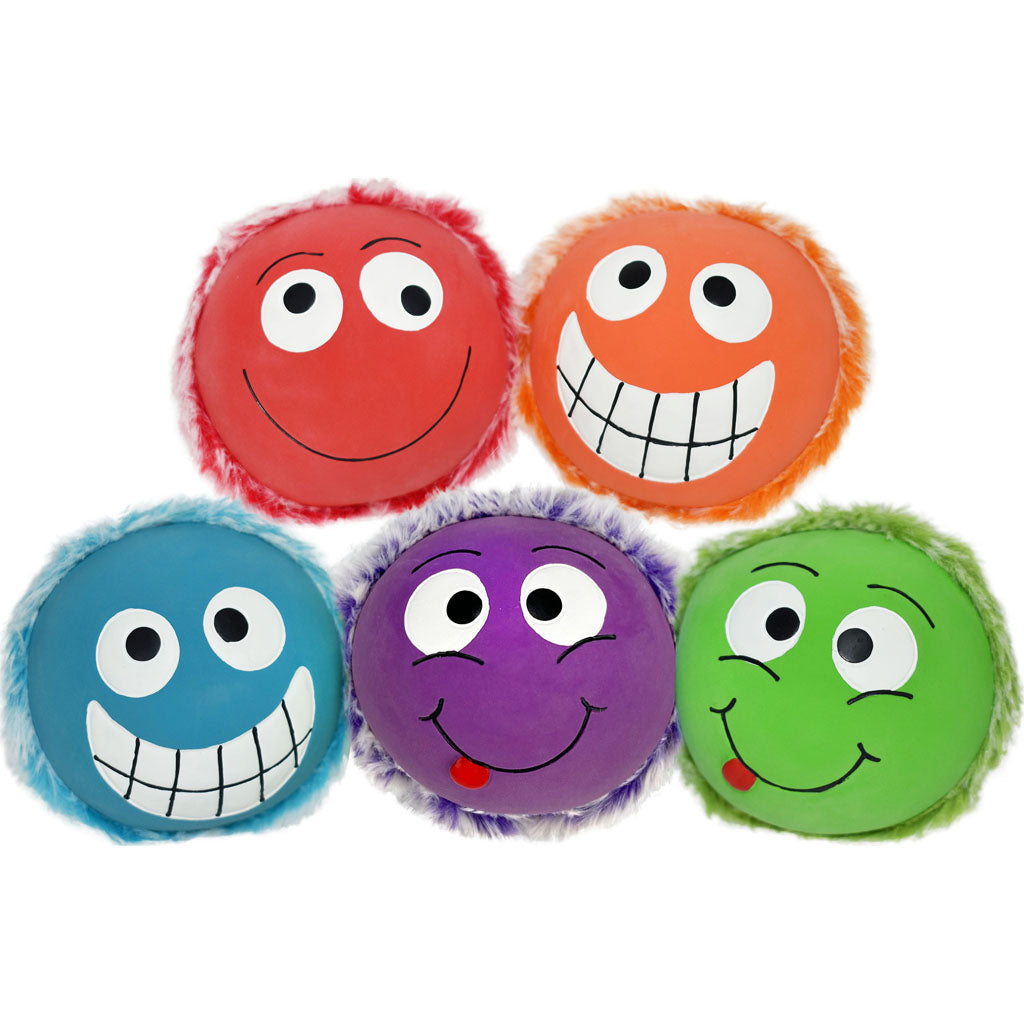 Multipet Minipet Plushy Peas Latex/Plush Dog Toy (ASSORTED, 2.5 IN)