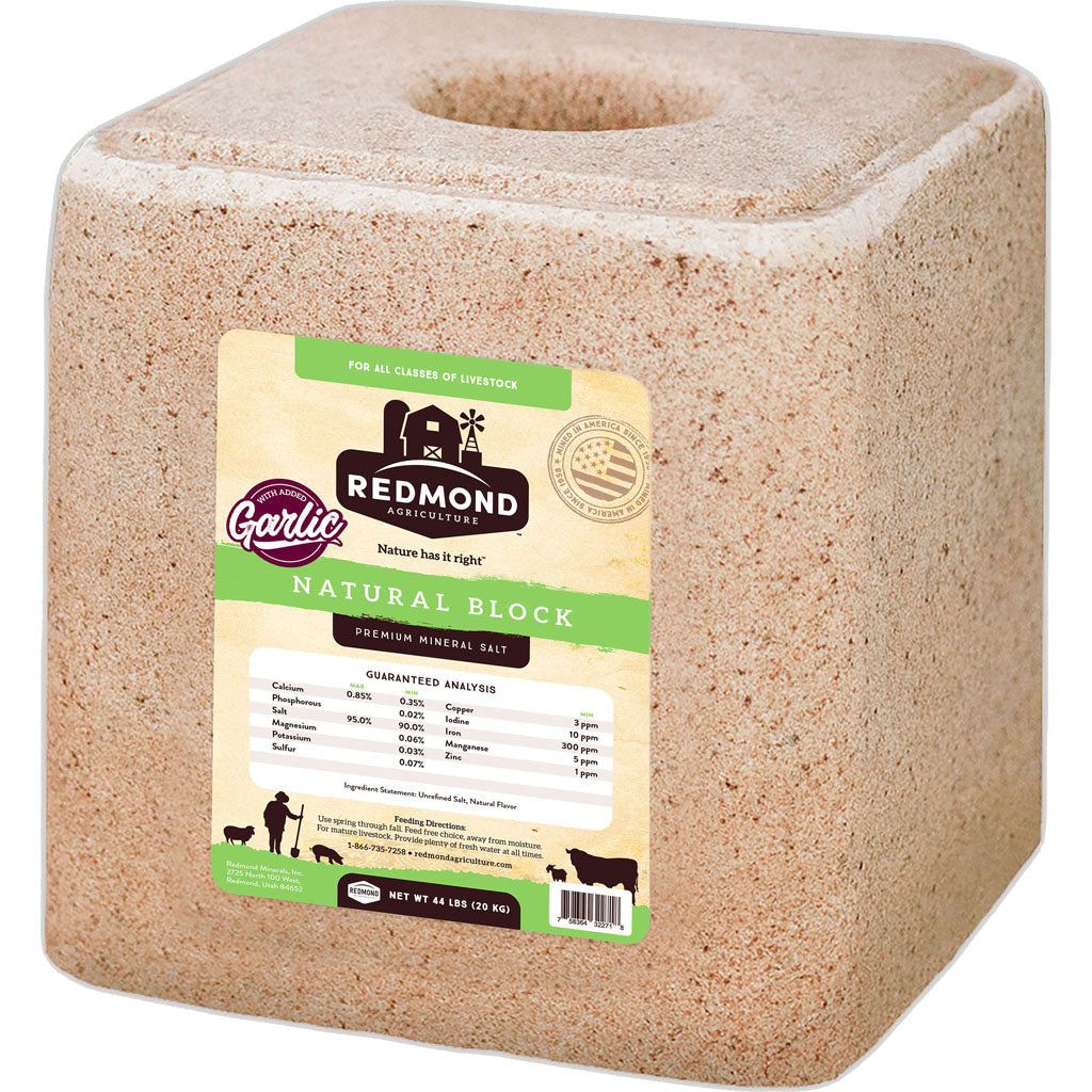 Redmond Natural Mineral Block With Garlic (44 LB)