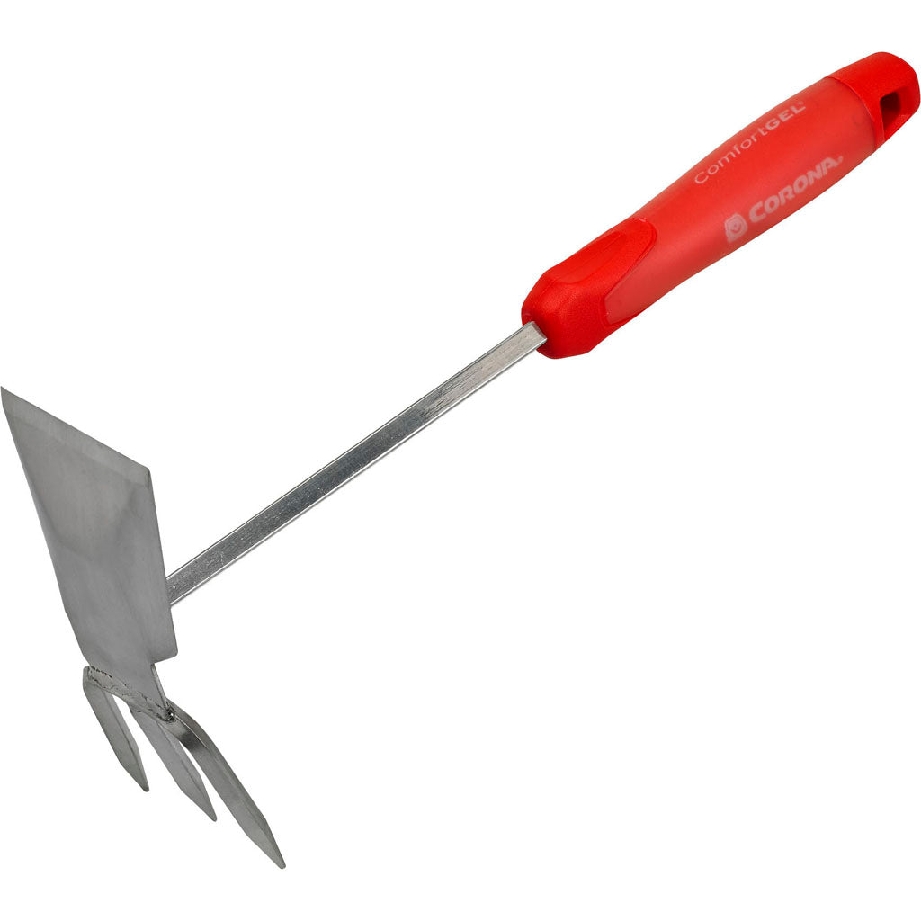 Stainless Steel Comfort Gel Hoe Cultivator (RED, 14 IN)