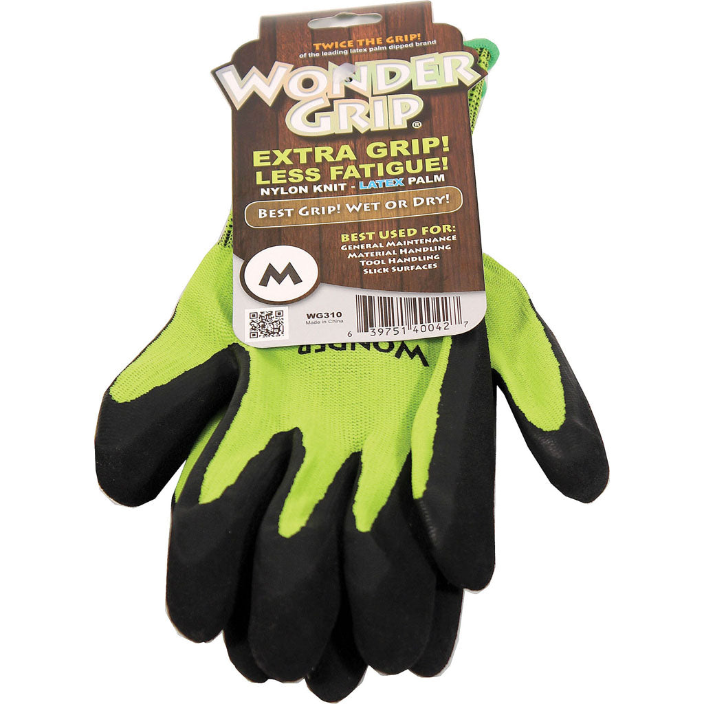Wonder Grip Extra Grip Gloves (YELLOW, MD)
