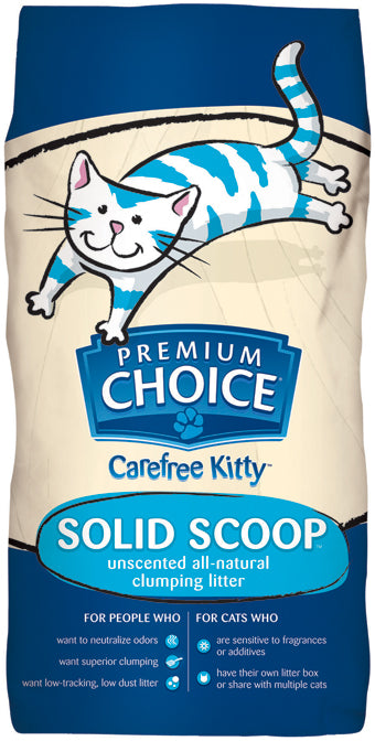 Carefree Kitty Solid Scoop Litter (UNSCENTED, 40 LB)