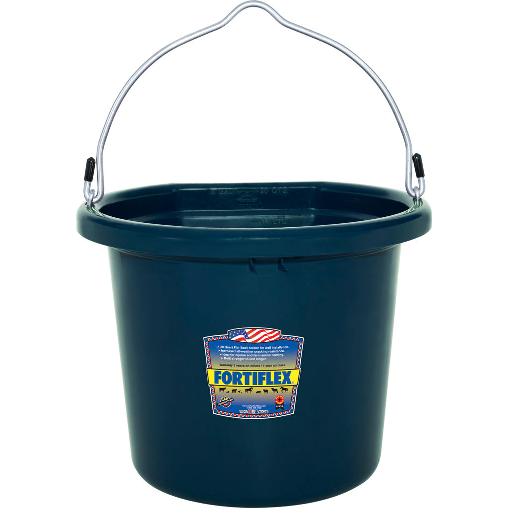 Fortiflex Flat Back Bucket (DARK GREEN, 20 QT)
