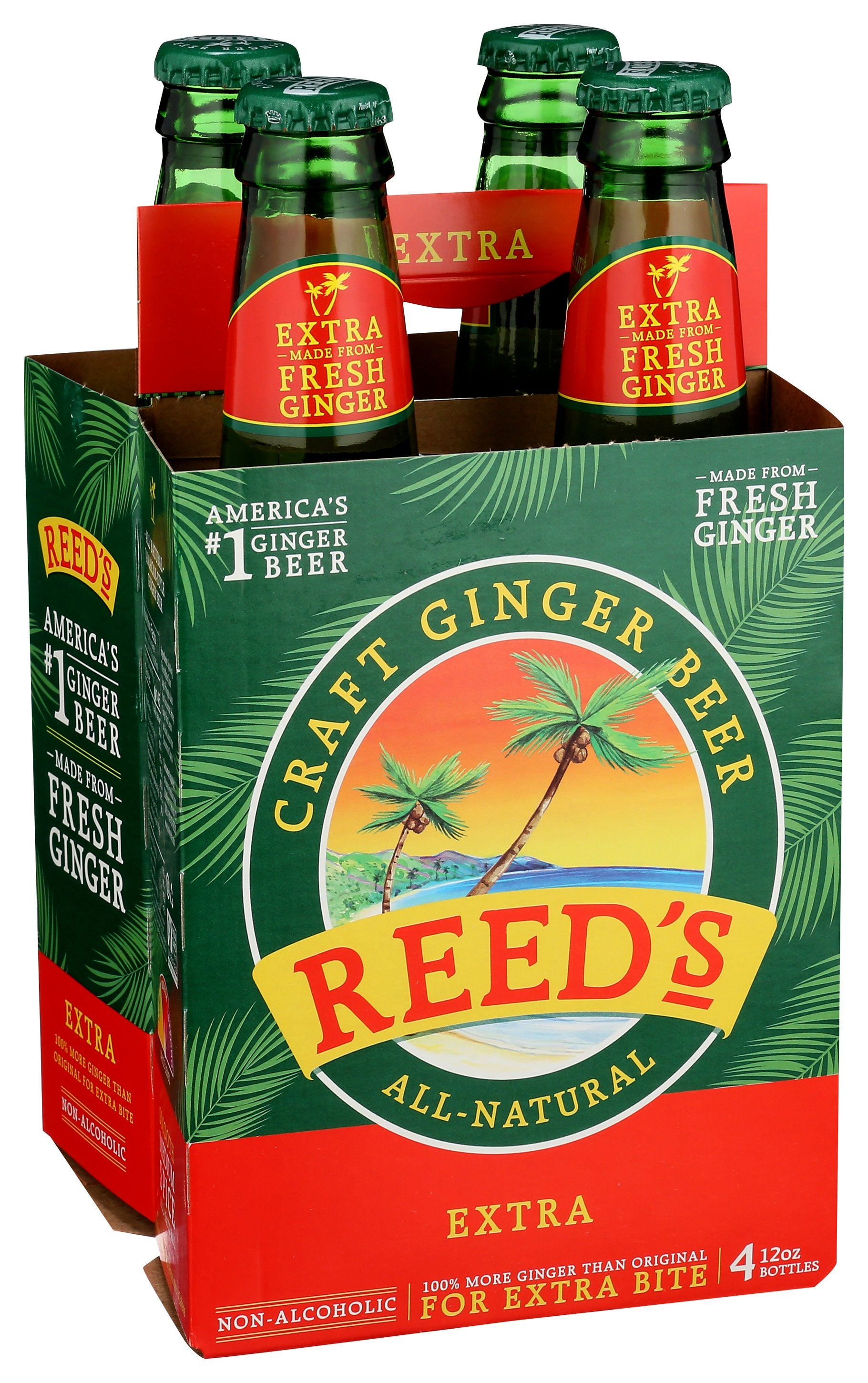 REEDS SODA 4PK GINGER EXTRA - Case of 6