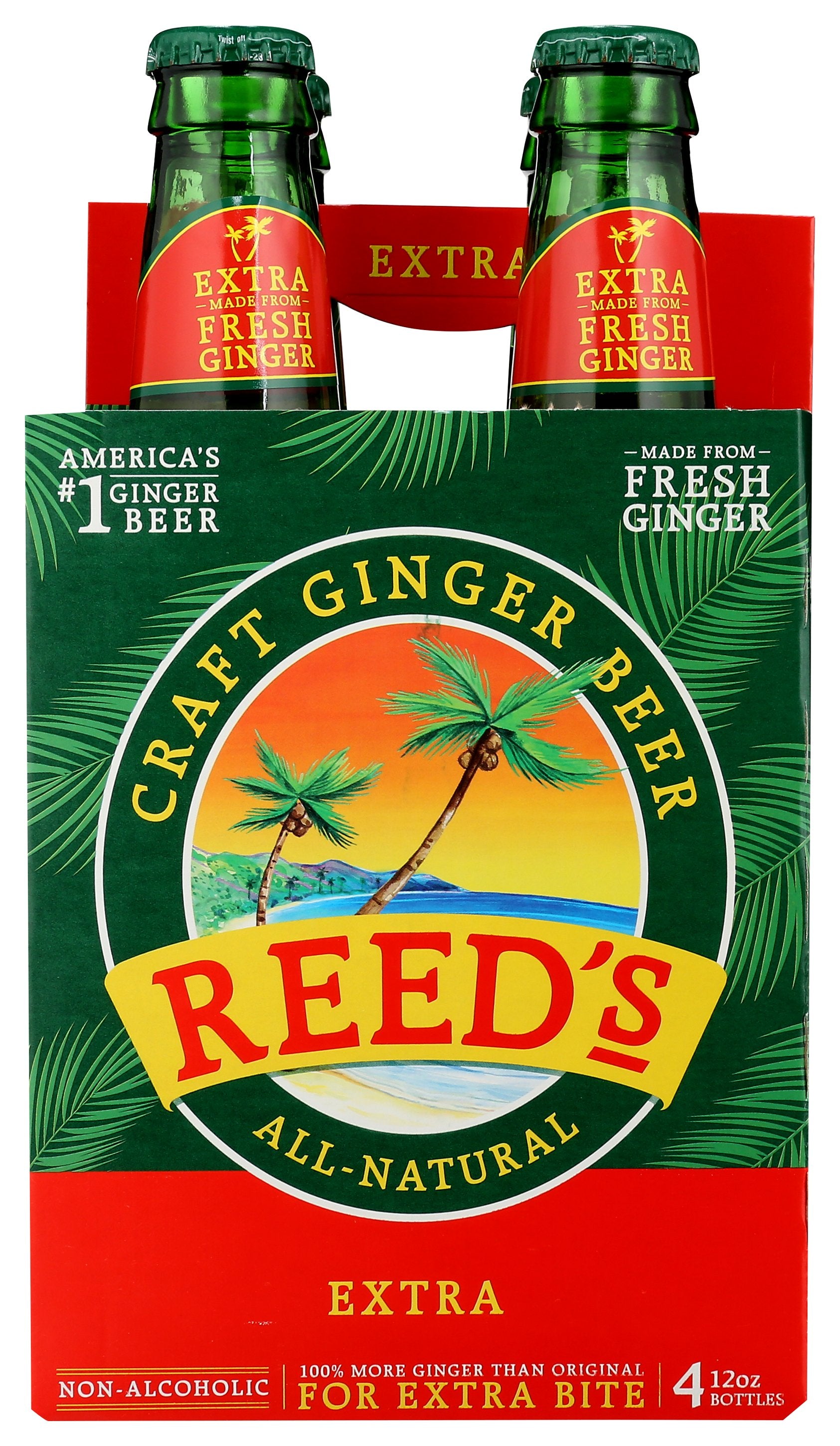 REEDS SODA 4PK GINGER EXTRA - Case of 6