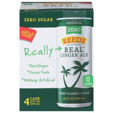 Load image into Gallery viewer, Reed&#39;s - Ginger Ale Zero Sleek - Case Of 6-4/12 Fz
