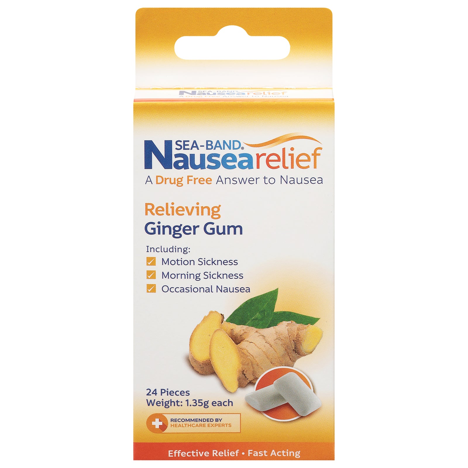 Sea-band Anti-nausea Ginger Gum - 24 Pieces