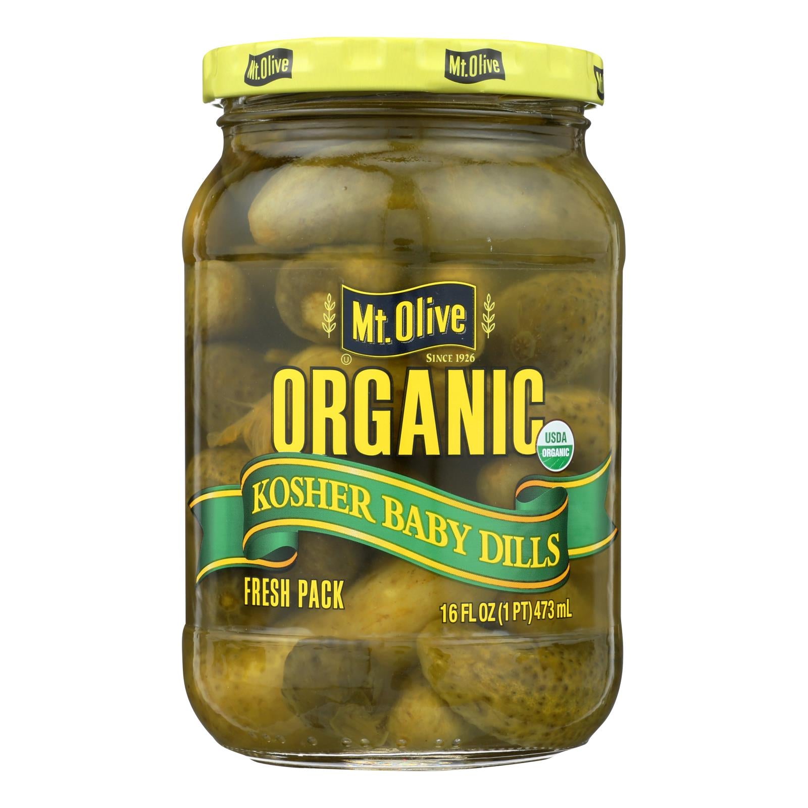 Mt Olive Pickle Co Kosher Baby Dills - Case of 6 - 16 FZ