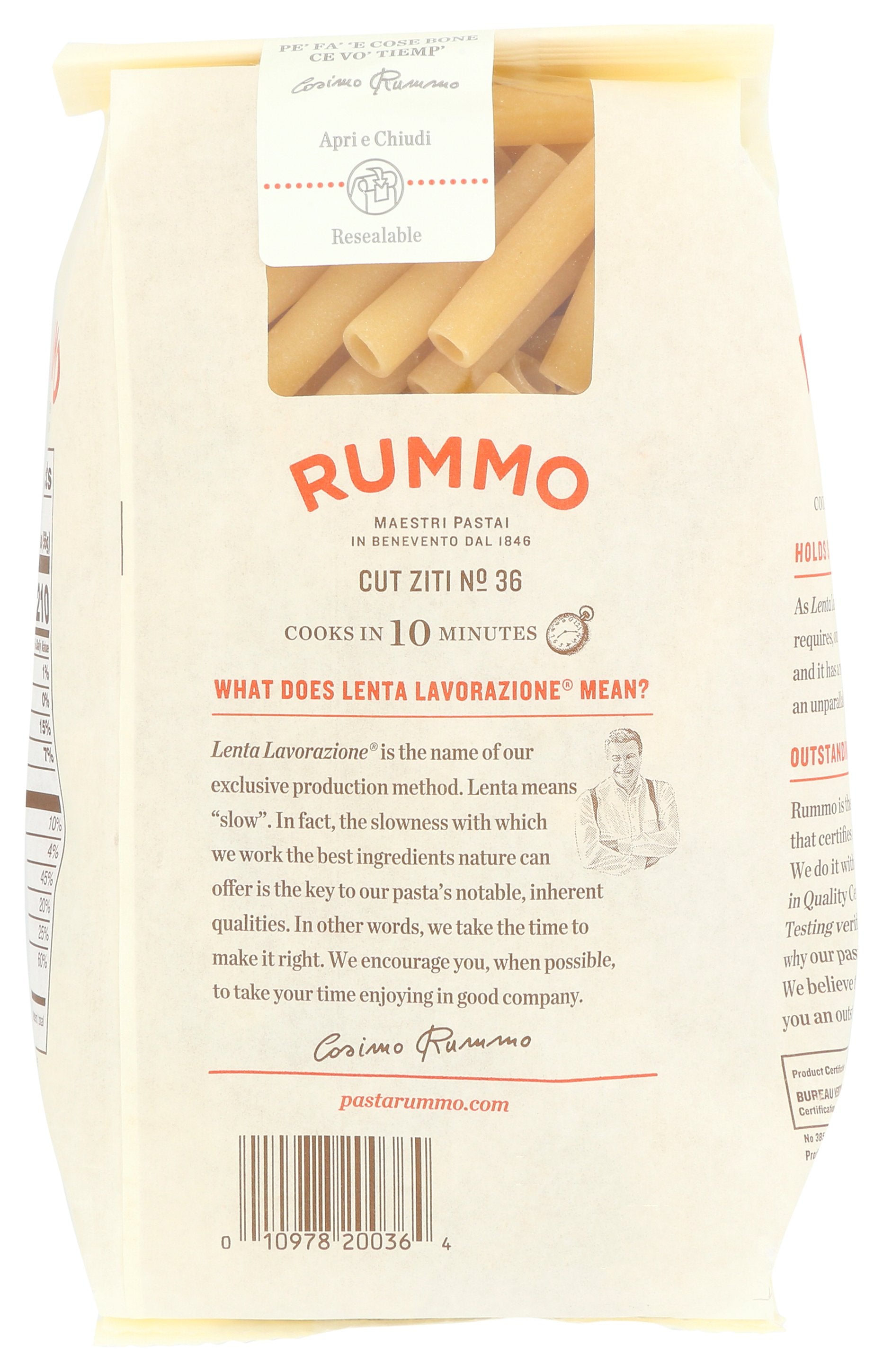 RUMMO PASTA ZITI CUT - Case of 12