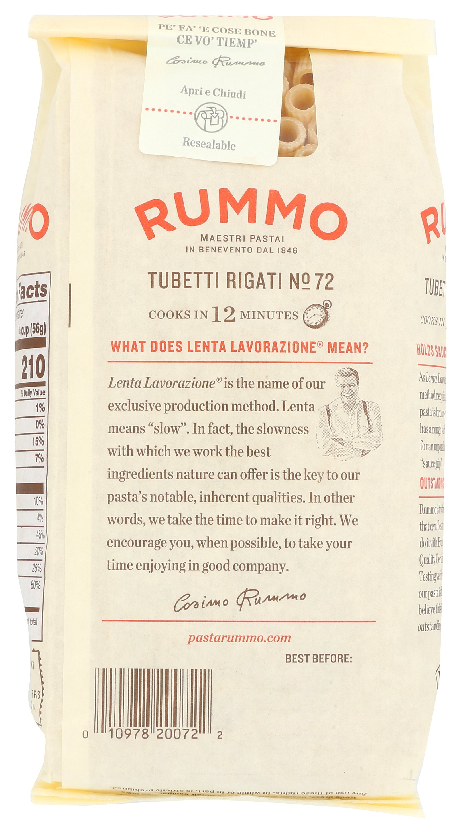 RUMMO PASTA TUBETTI RIGATI - Case of 12