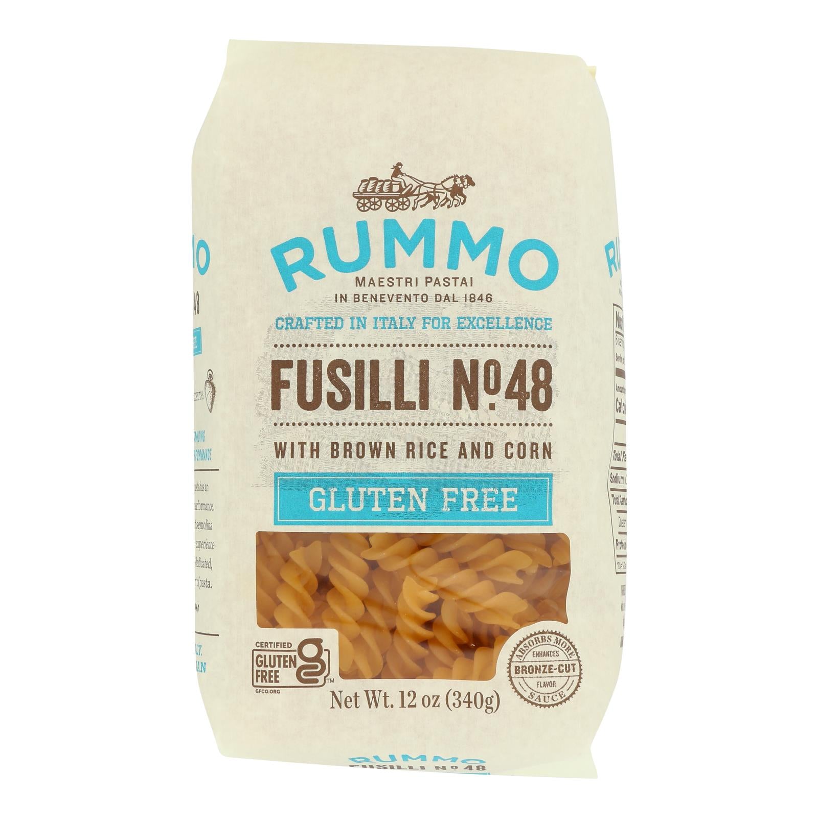 Rummo - Pasta Gluten Free Fusilli - Case of 12-12 OZ