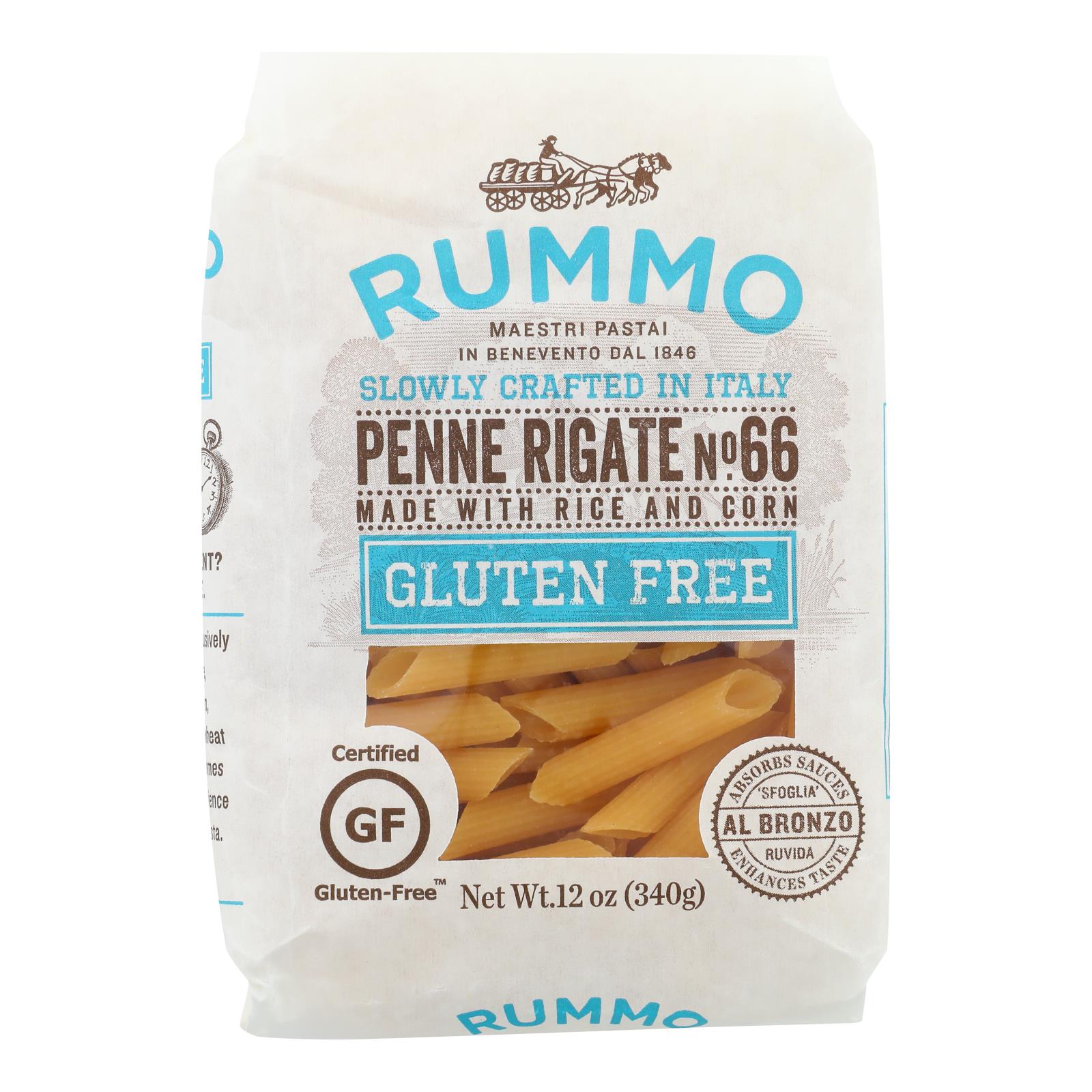 Rummo - Pasta Gluten Free Penne Rigate - Case of 12-12 OZ