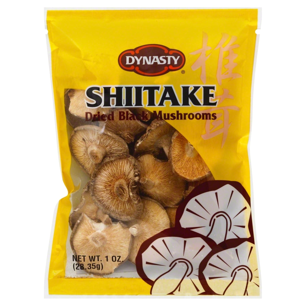 Dynasty Shiitake Dried Black Mushrooms - Case of 12 - 1 oz