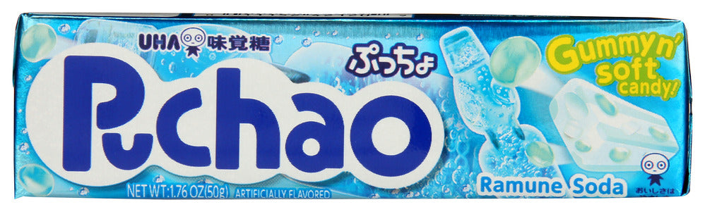 Uha Mikakuto Candy Puchao Ramune Soda - Case of 10 - 1.76 oz