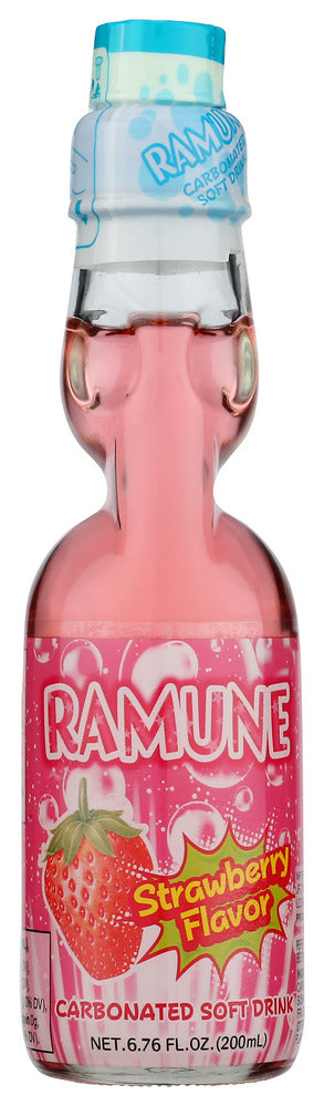 JFC International Ramune Soda Strawberry - Case of 12 - 6.76 fl oz.