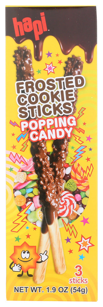 Hapi Cookie Frosted Cookie Sticks Popping Candy - Case of 8 - 1.9 oz