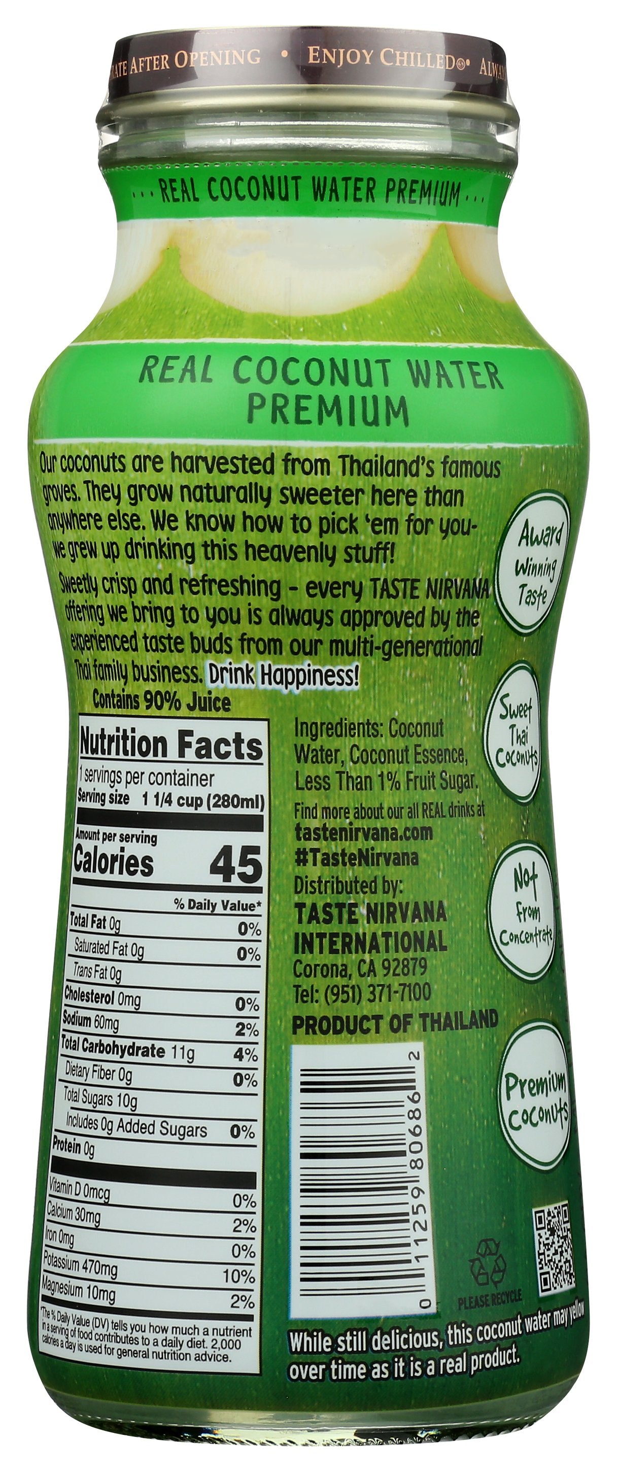 TASTE NIRVANA JUICE YOUNG CCNT NATURAL - Case of 12