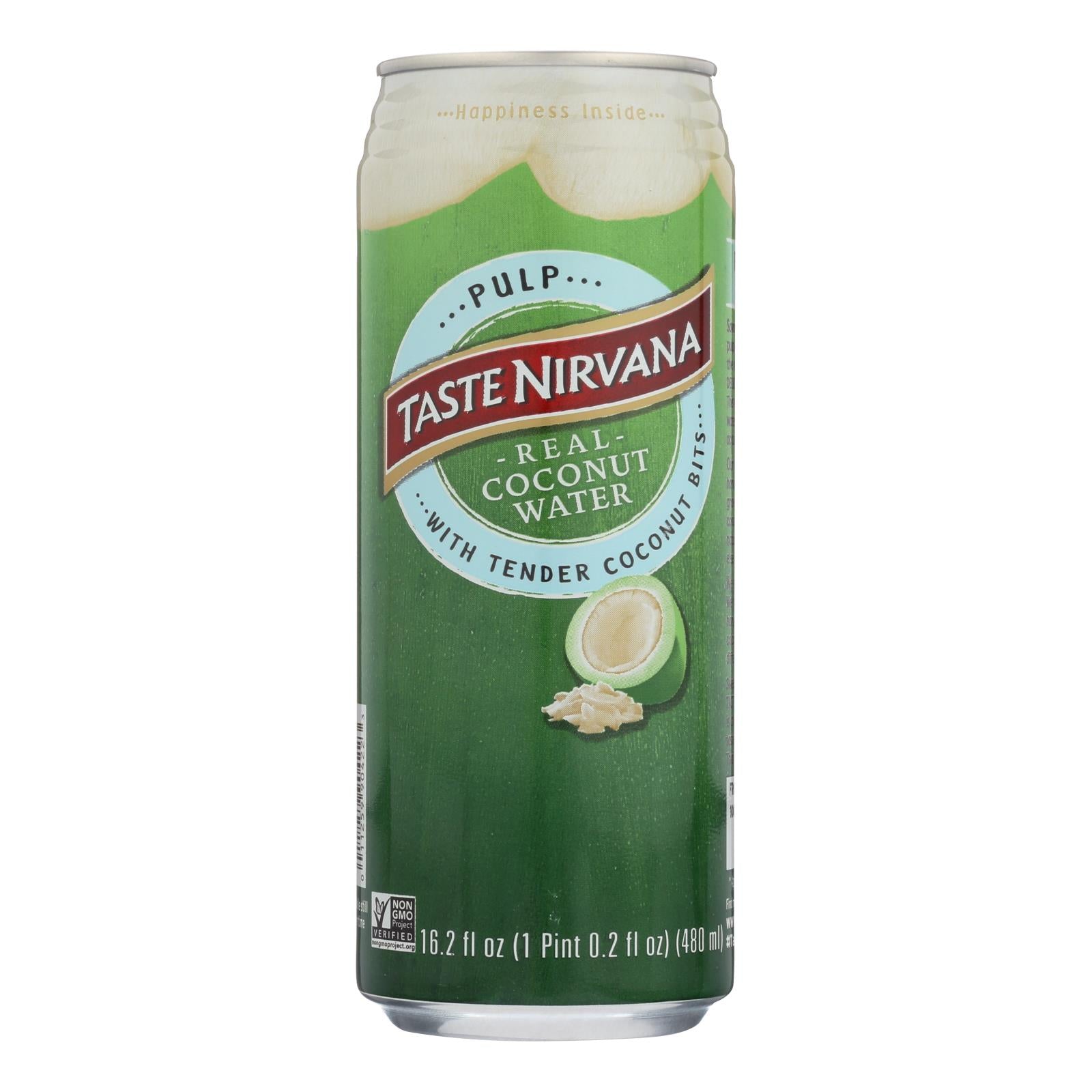 Taste Nirvana Taste Nirvana Coconut Water with Pulp - Case of 12 - 16.2 Fl oz.