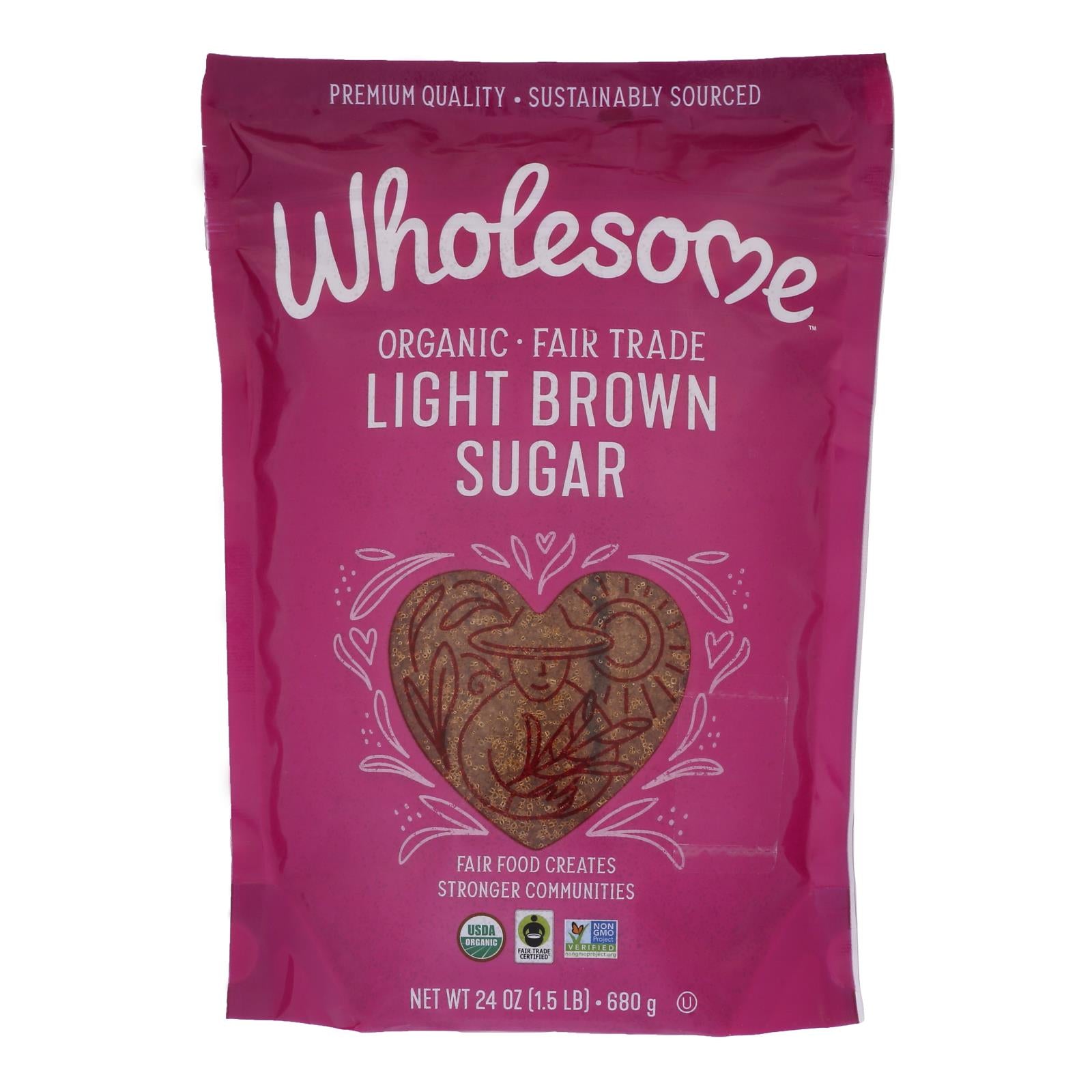 Wholesome Sweeteners Sugar - Organic - Light Brown - 24 Oz - Case Of 6