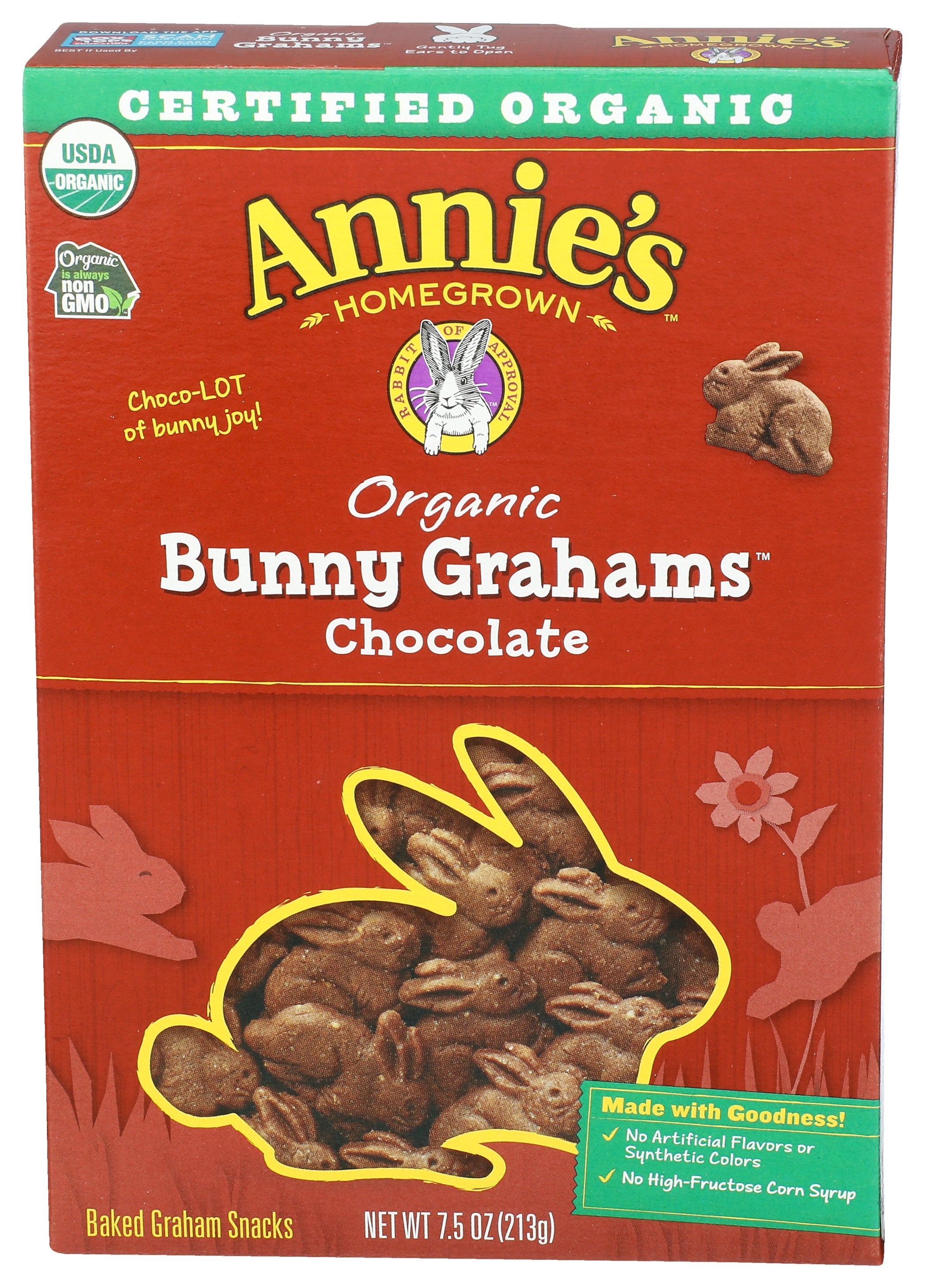 ANNIES HOMEGROWN COOKIE BUNNY GRAHAM CHOC - Case of 3
