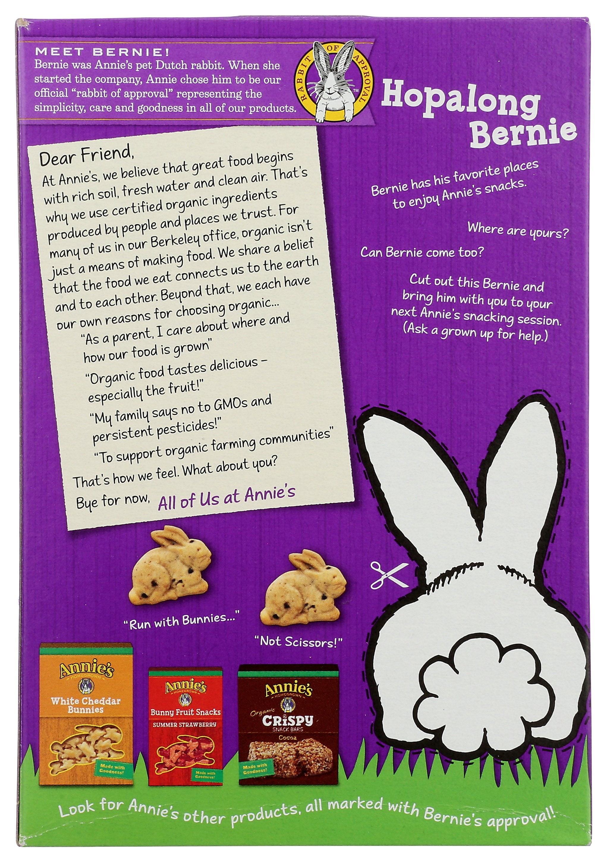 ANNIES HOMEGROWN COOKIE BUNNY GRAHAM CHCHIP - Case of 3
