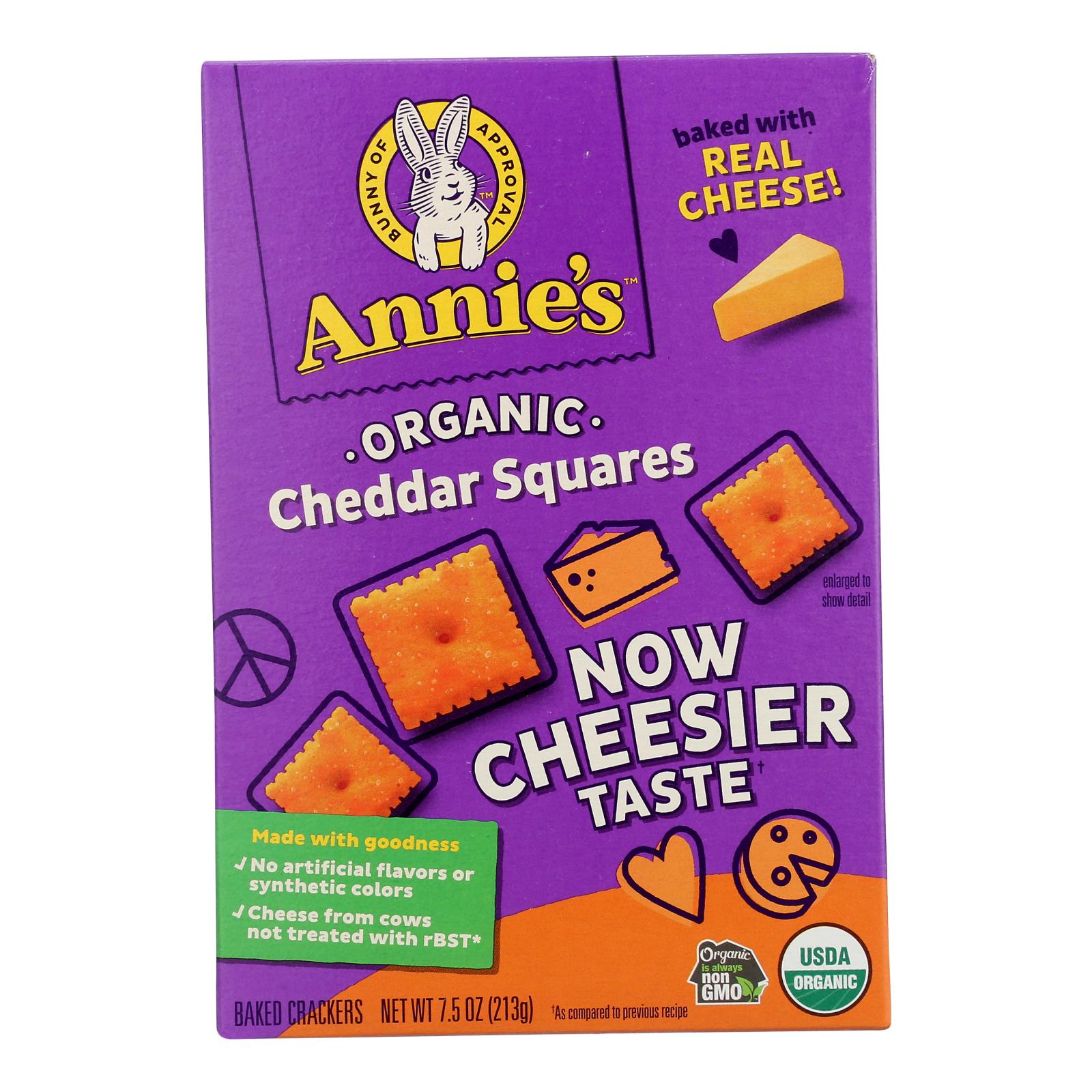 Annie's Homegrown - Cracker  Chedder Sqrs - Case Of 12-7.5 Oz.