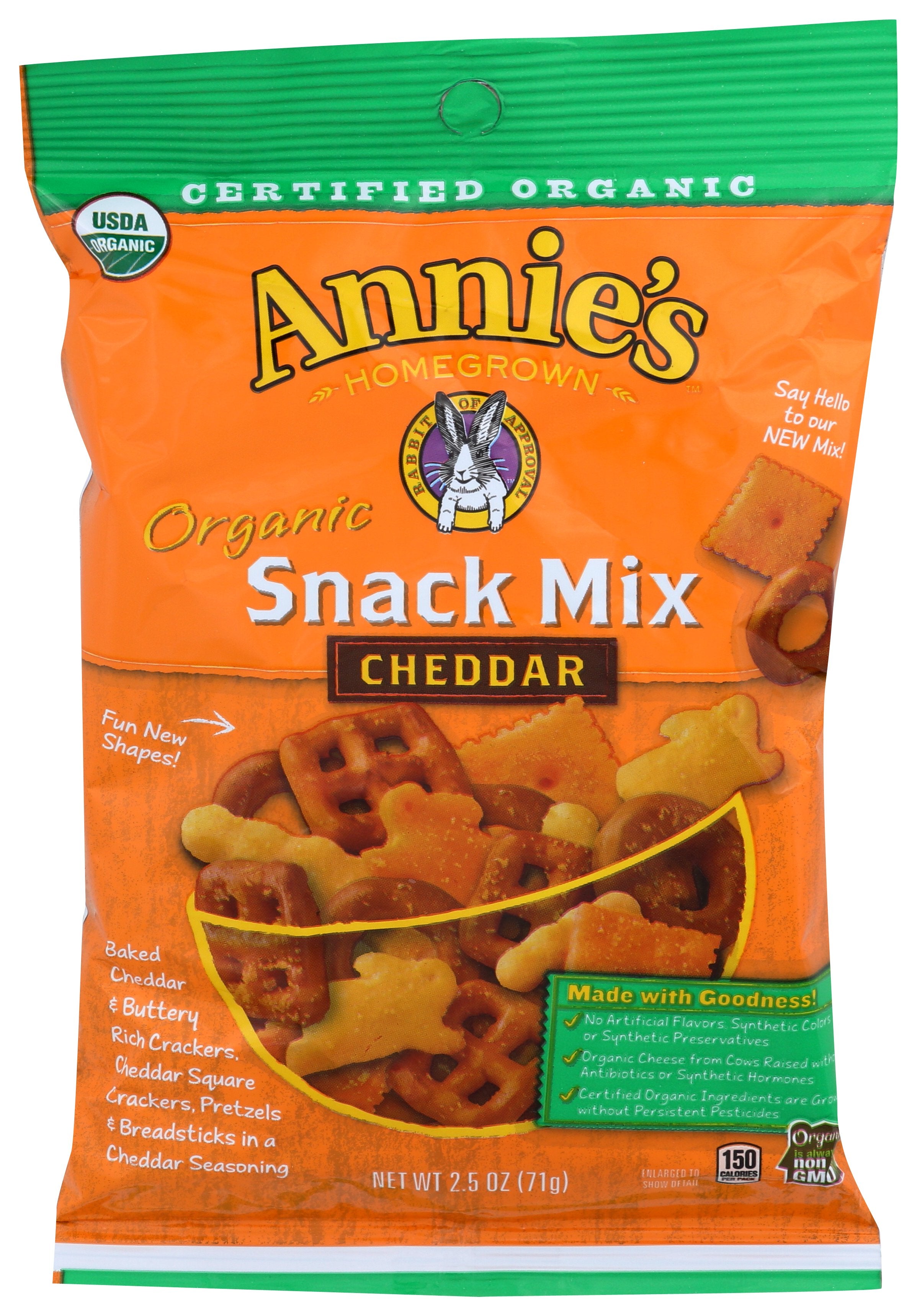 ANNIES HOMEGROWN SNACK MIX CHEDDAR ORG - Case of 12