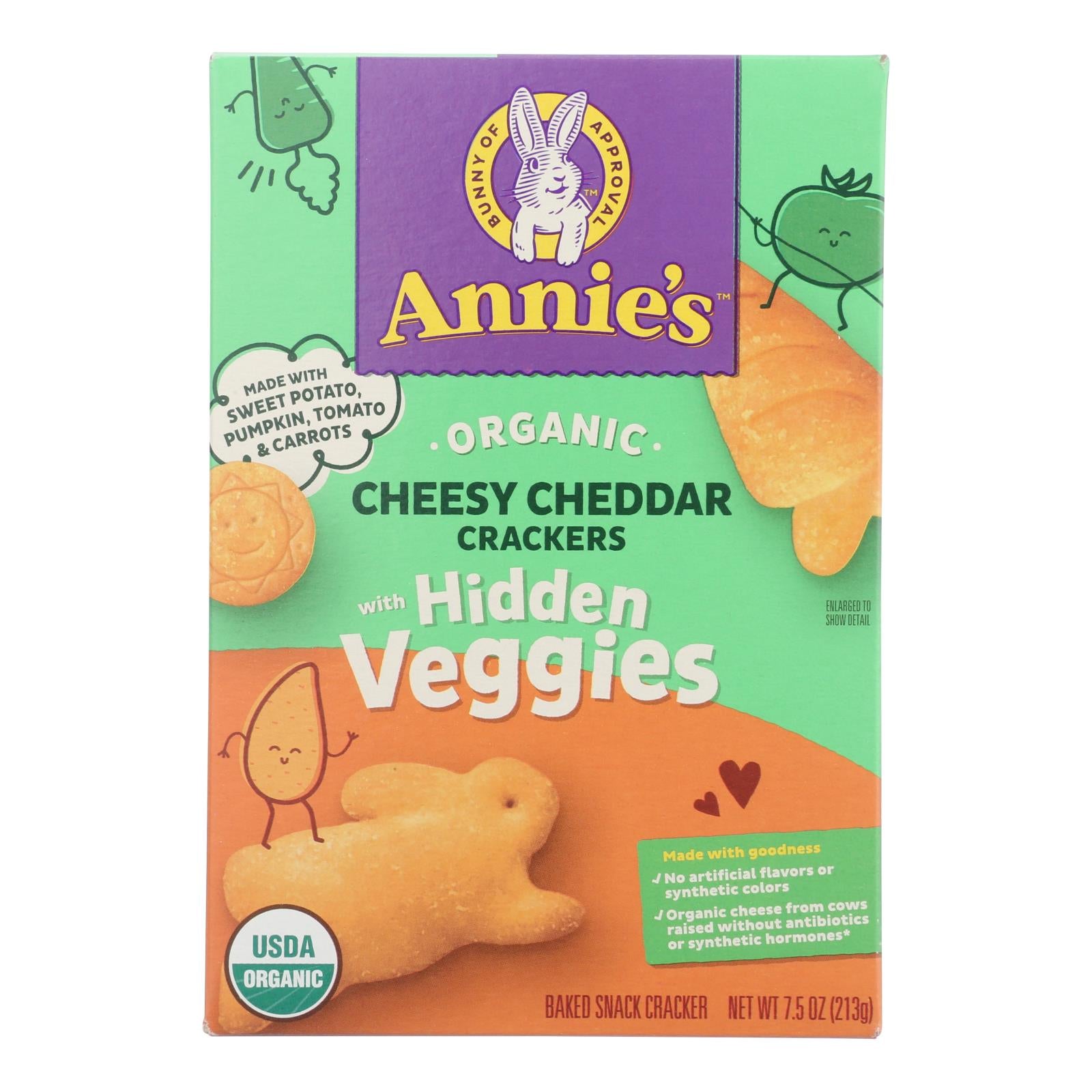Annie's Homegrown - Crckr Chdr & Hid Veg - Case Of 12-7.5 Oz