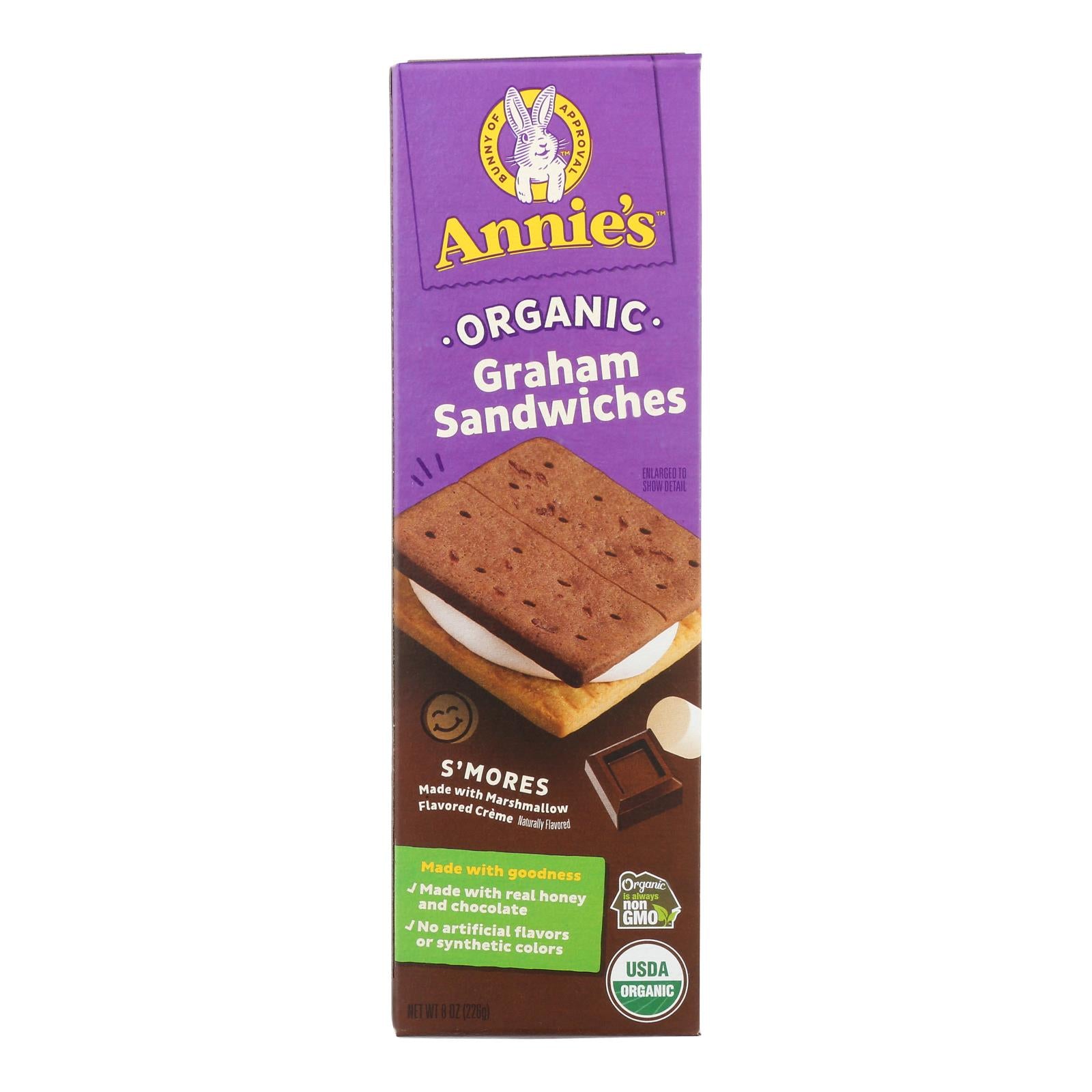 Annie's Homegrown - Grm Sandwich Smores - Case Of 6-8 Oz