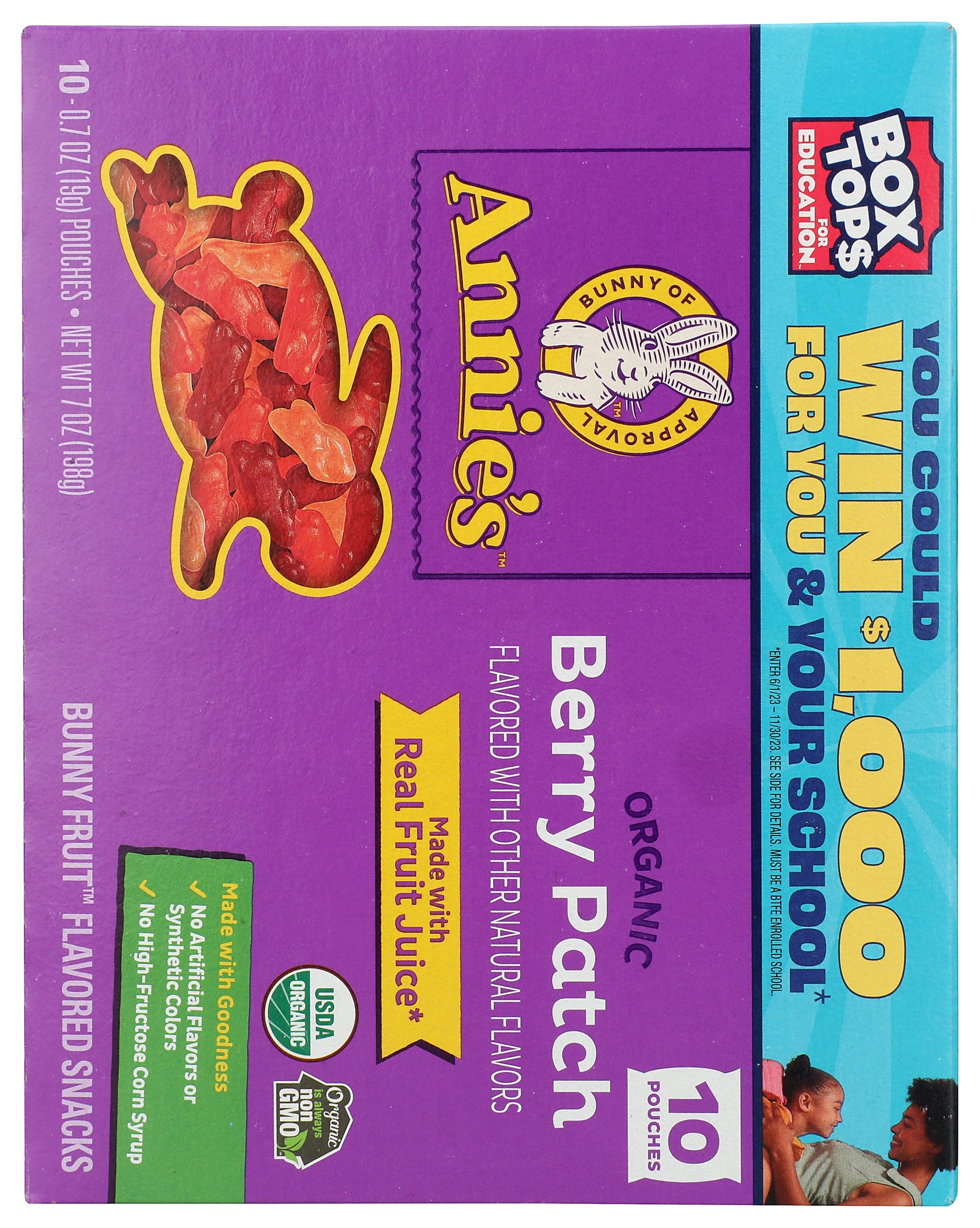 ANNIES HOMEGROWN FRUIT SNK BERRY PATCH - Case of 8