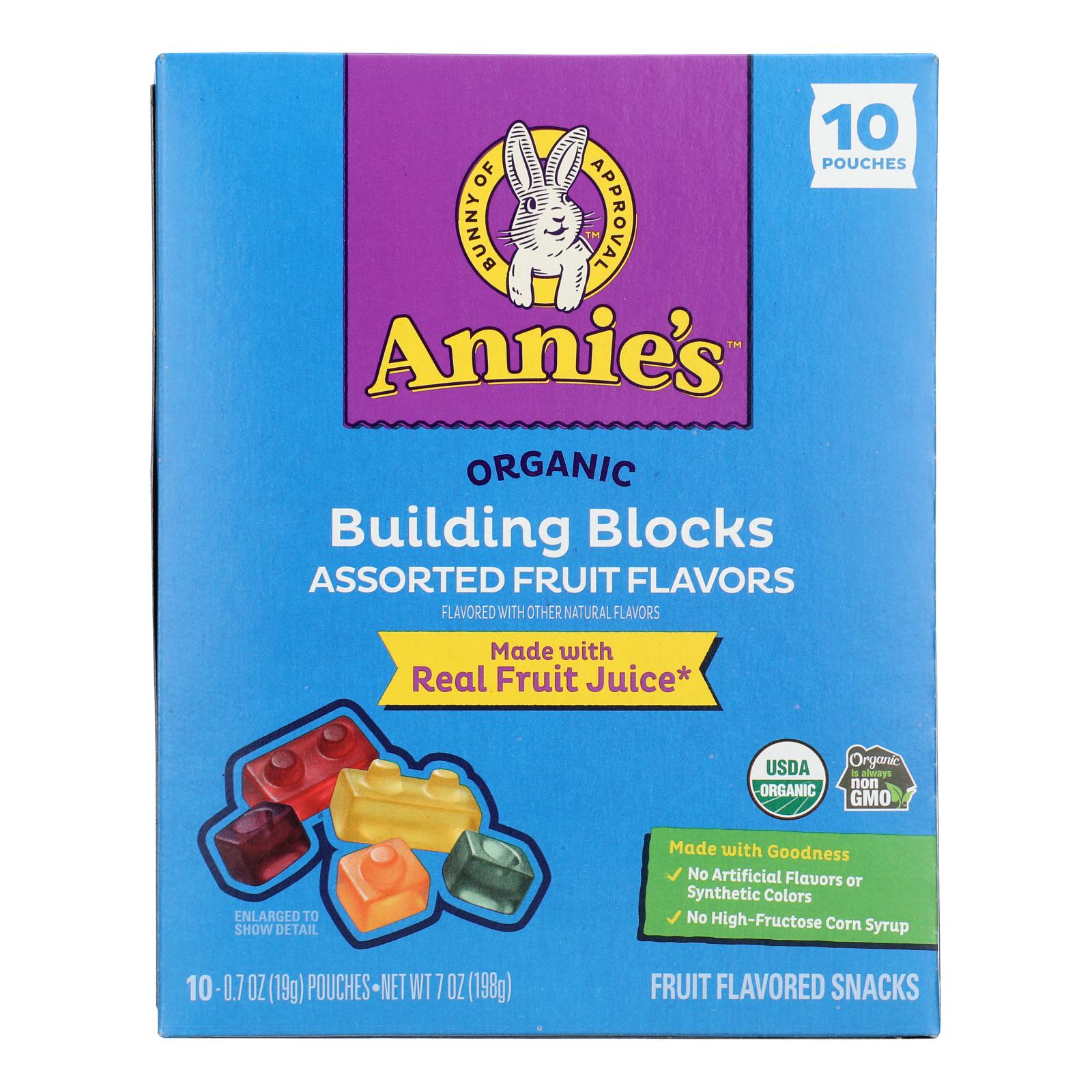 Annie's Homegrown - Fruit Snack Organic 2 Building Blocks - Case of 8-7 Ounces