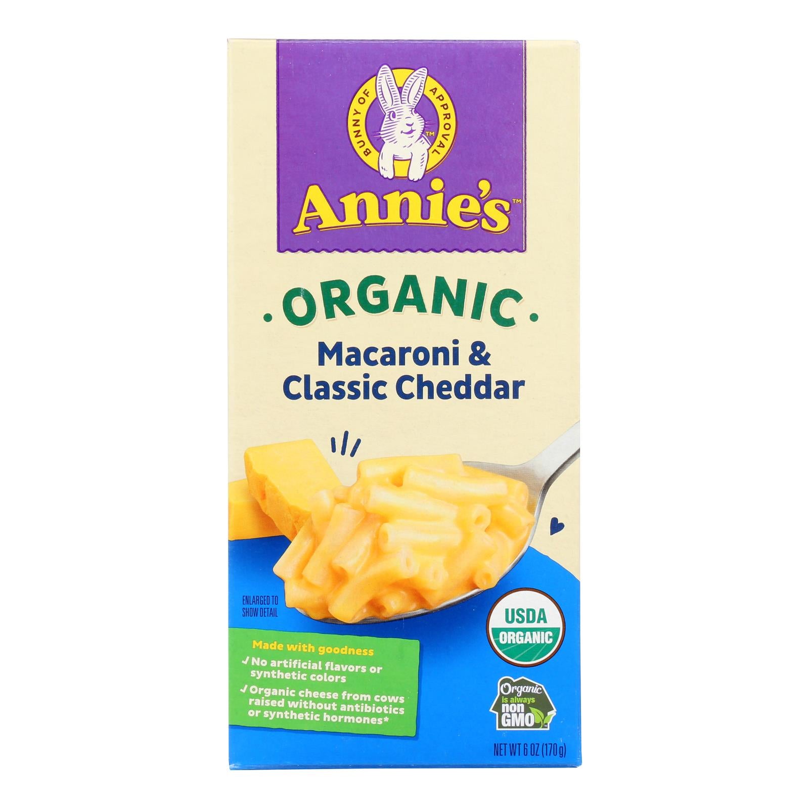 Annies Homegrown Macaroni And Cheese - Organic - Classic - 6 Oz - Case Of 12