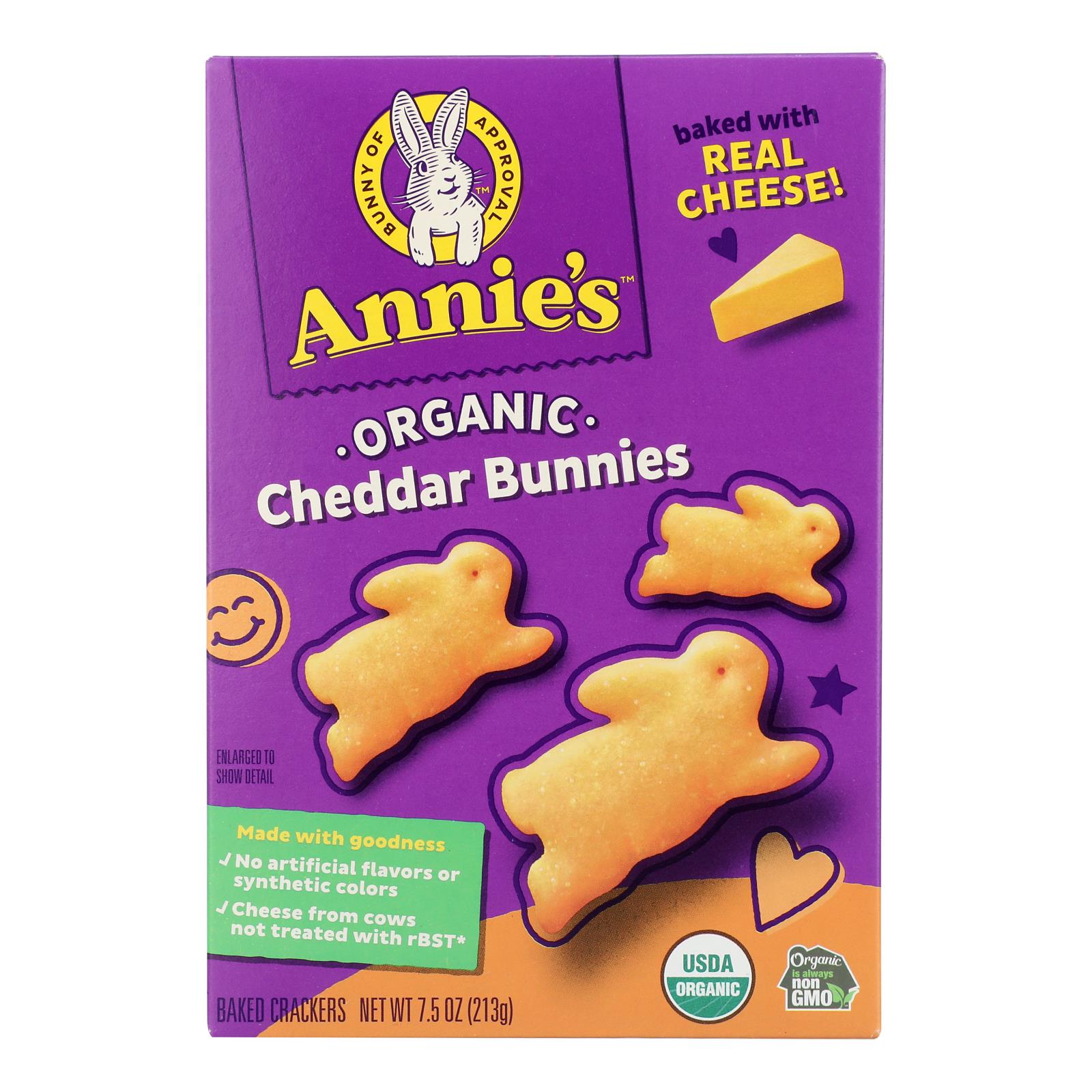 Annie's Homegrown - Snack Crackr  Ched Bun - Case Of 12-7.5 Oz.