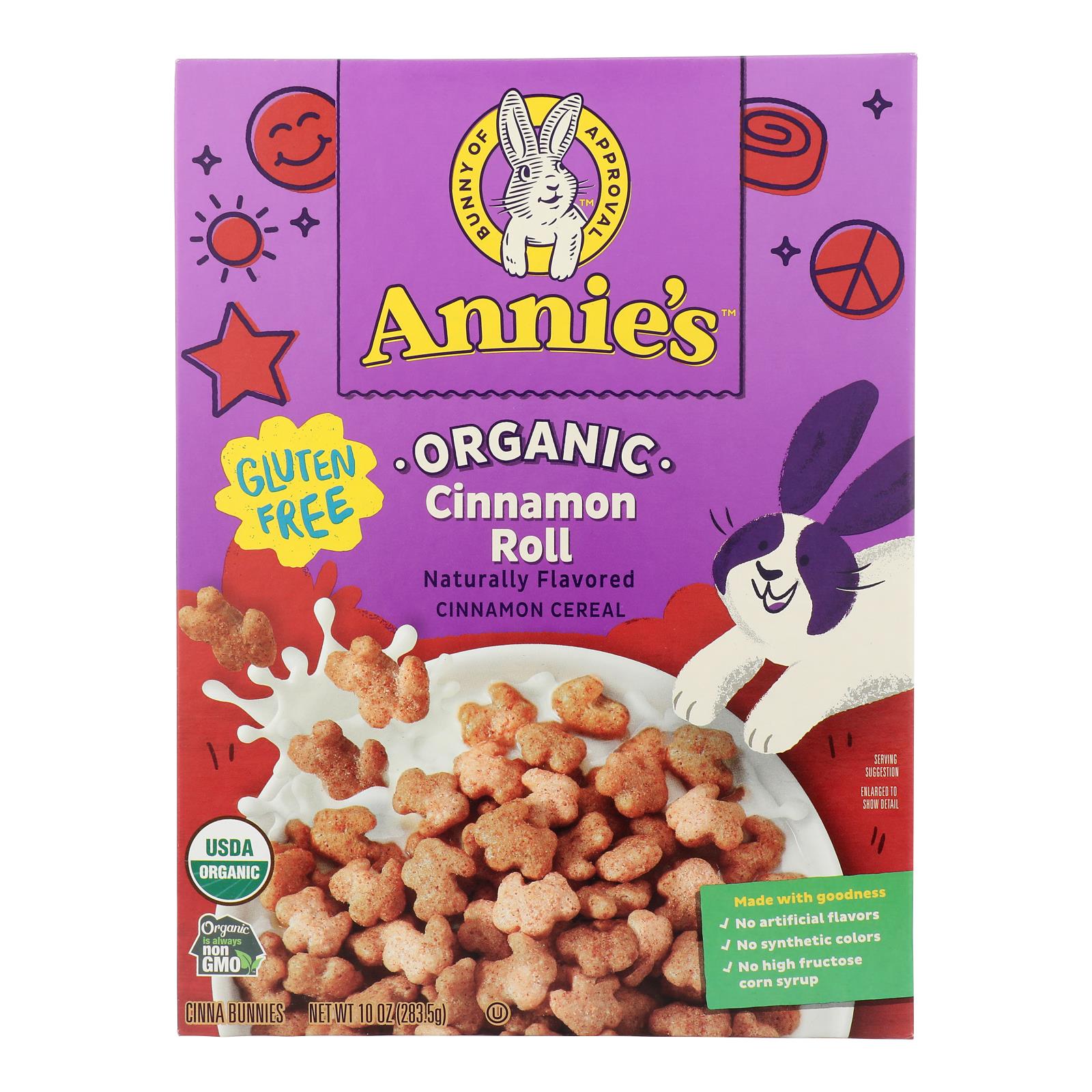 Annie'S Homegrown Cereal Cinnabunnies - Case Of 10 - 10 Oz