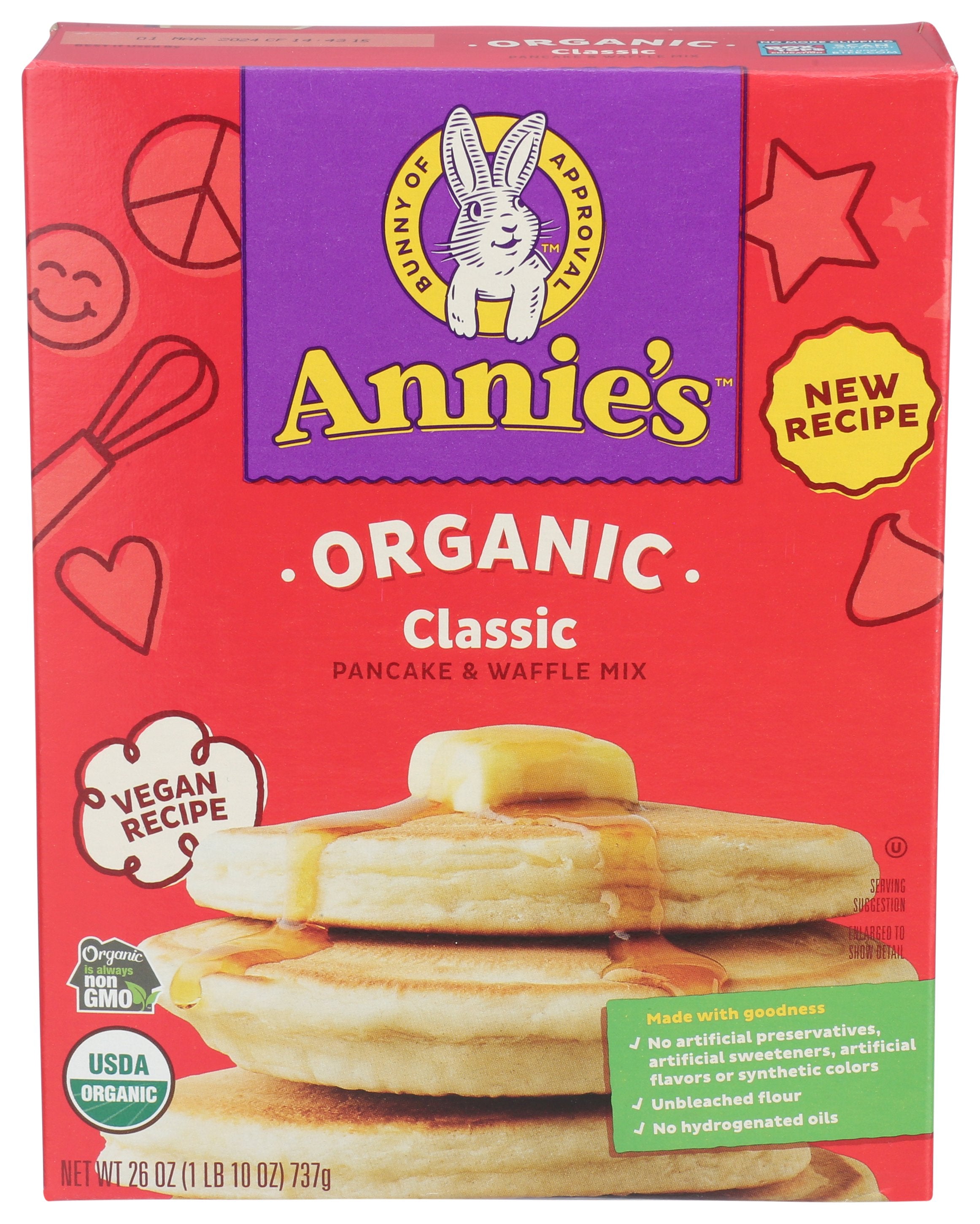 ANNIES HOMEGROWN MIX PANCAKE WAFFLE - Case of 8