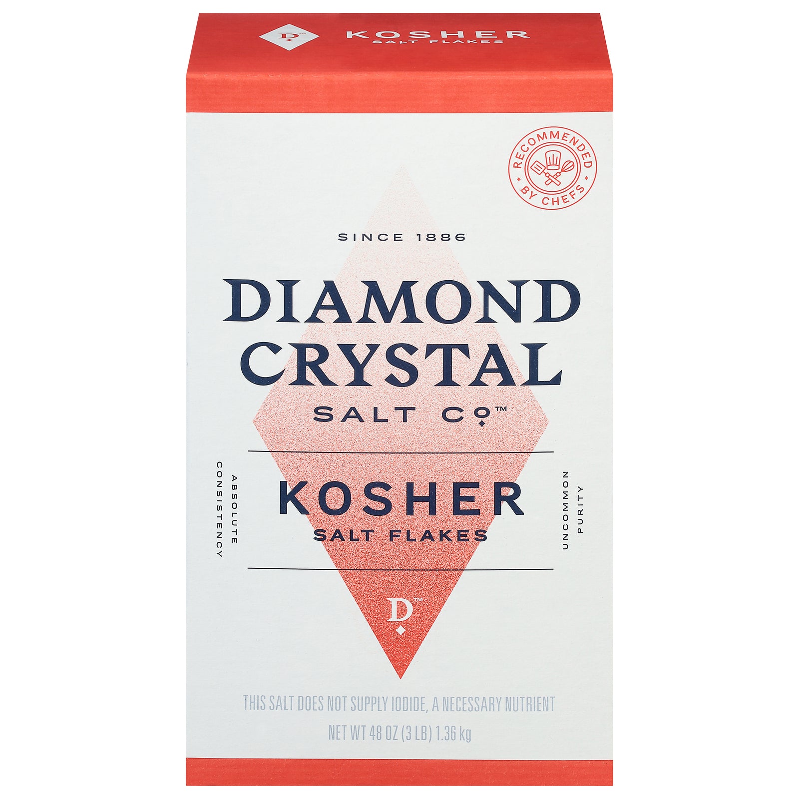 Diamond Crystal - Salt Kosher Flakes Box - Case of 9-3 Pounds