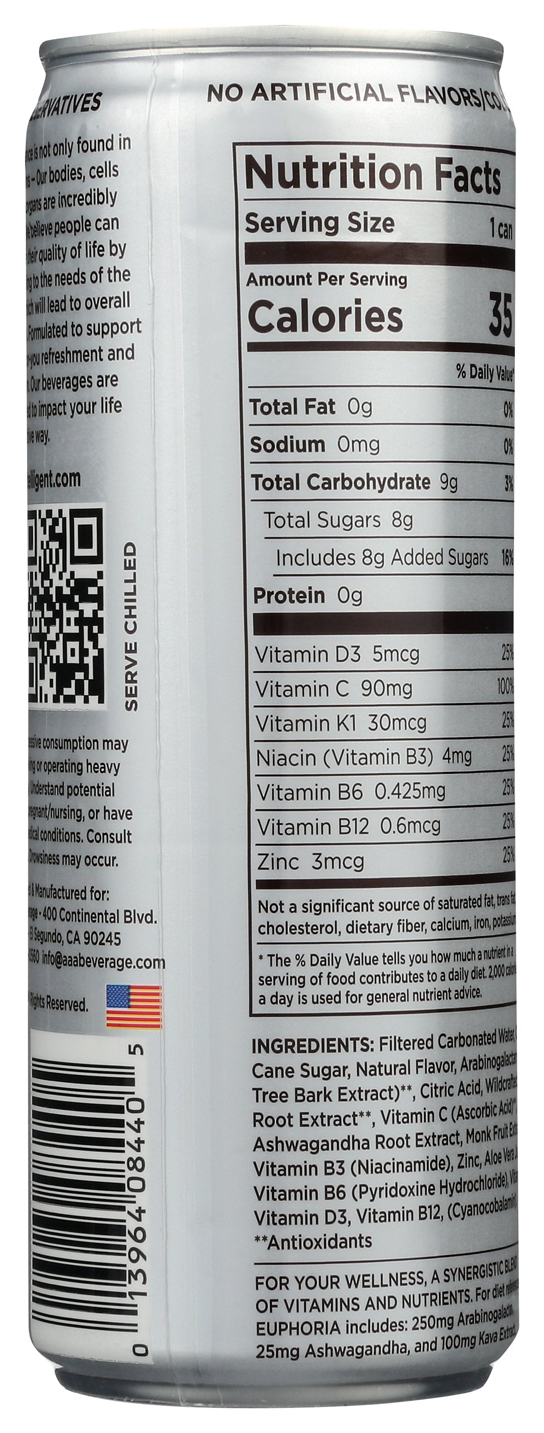 BODY IQ WATER SPRK PEAR GINGER - Case of 12