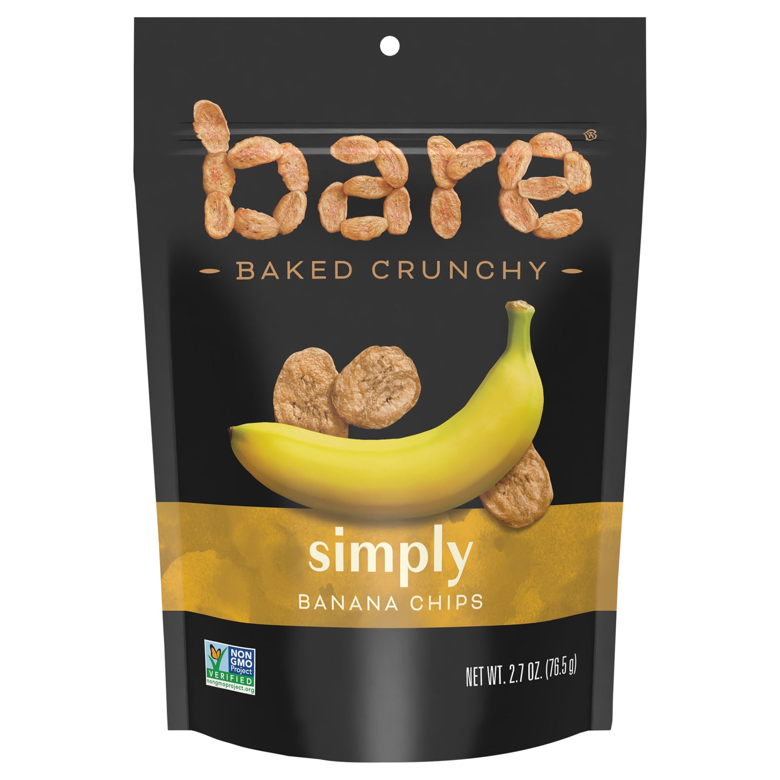 Bare Fruit - Banana Chips Simply Baked - Case of 12 - 2.7 Ounces