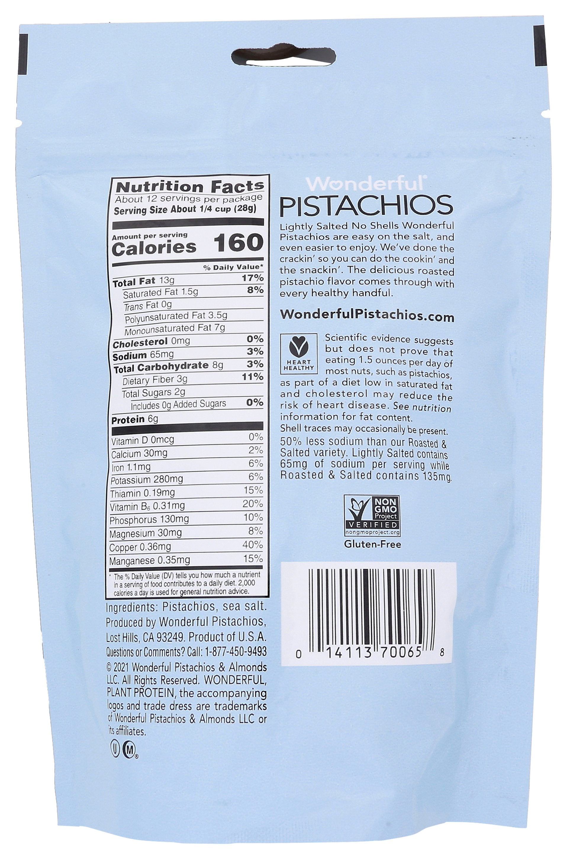 WONDERFUL PISTACHIOS PISTACHIOS RSTD LIGHT SA - Case of 12