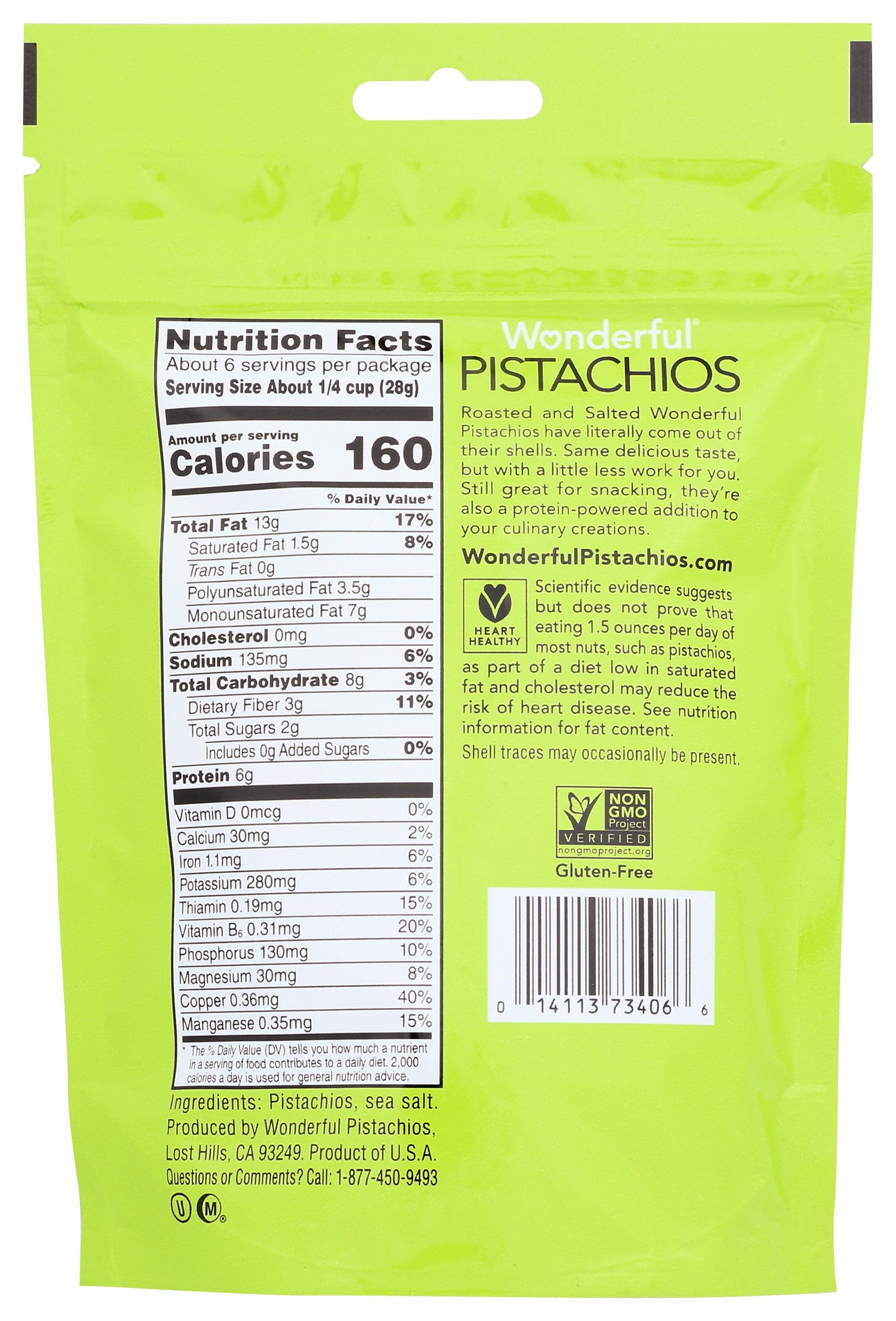 WONDERFUL PISTACHIOS PISTACHIOS KERNELS - Case of 20
