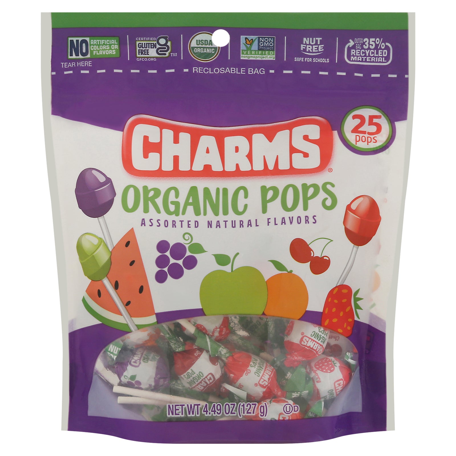 Charms - Charms Pops Original 2 Assorted - Case of 6 - 4.49 Ounces