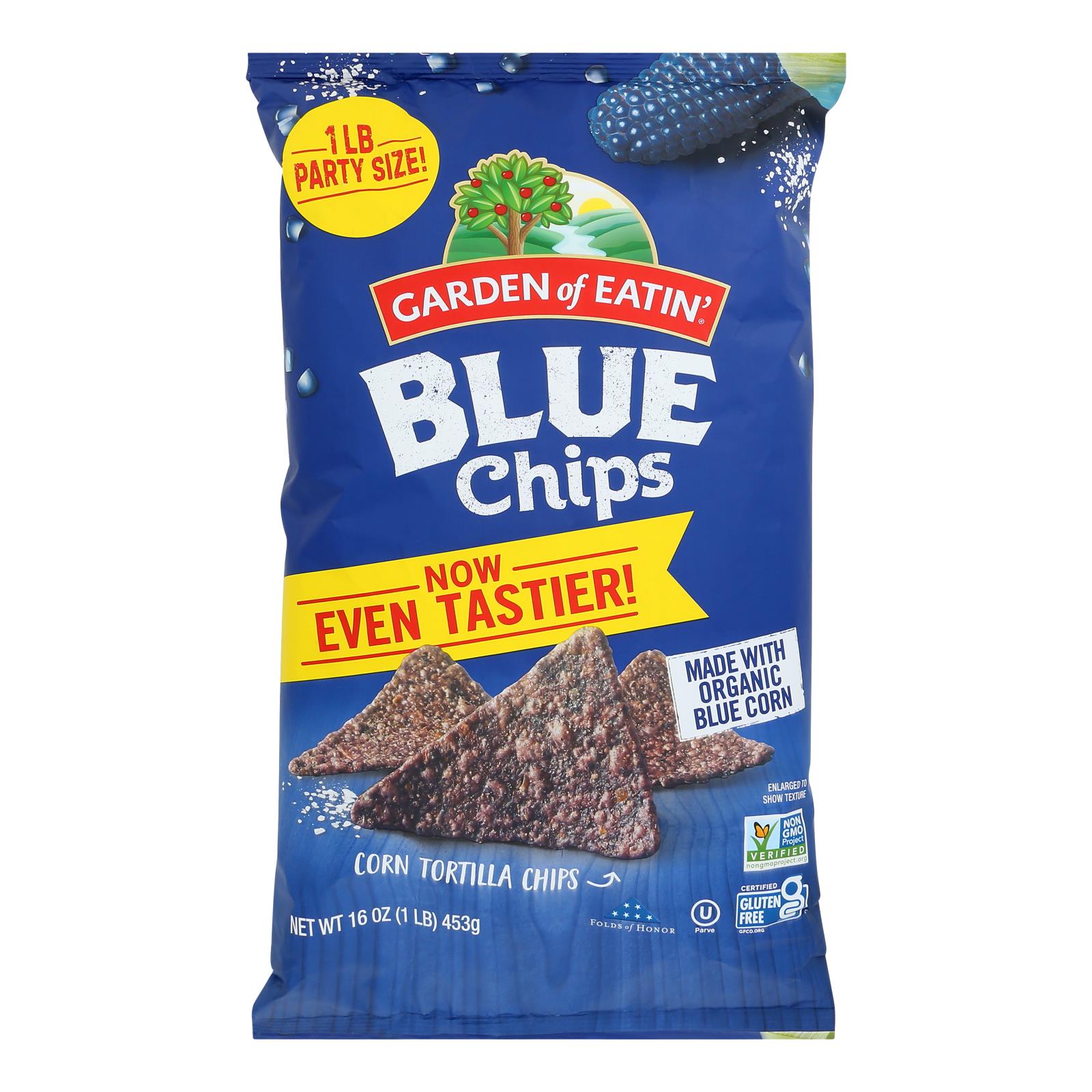 Garden Of Eatin' Blue Corn Tortilla Chips - Blue Corn - Case Of 12 - 16 Oz.