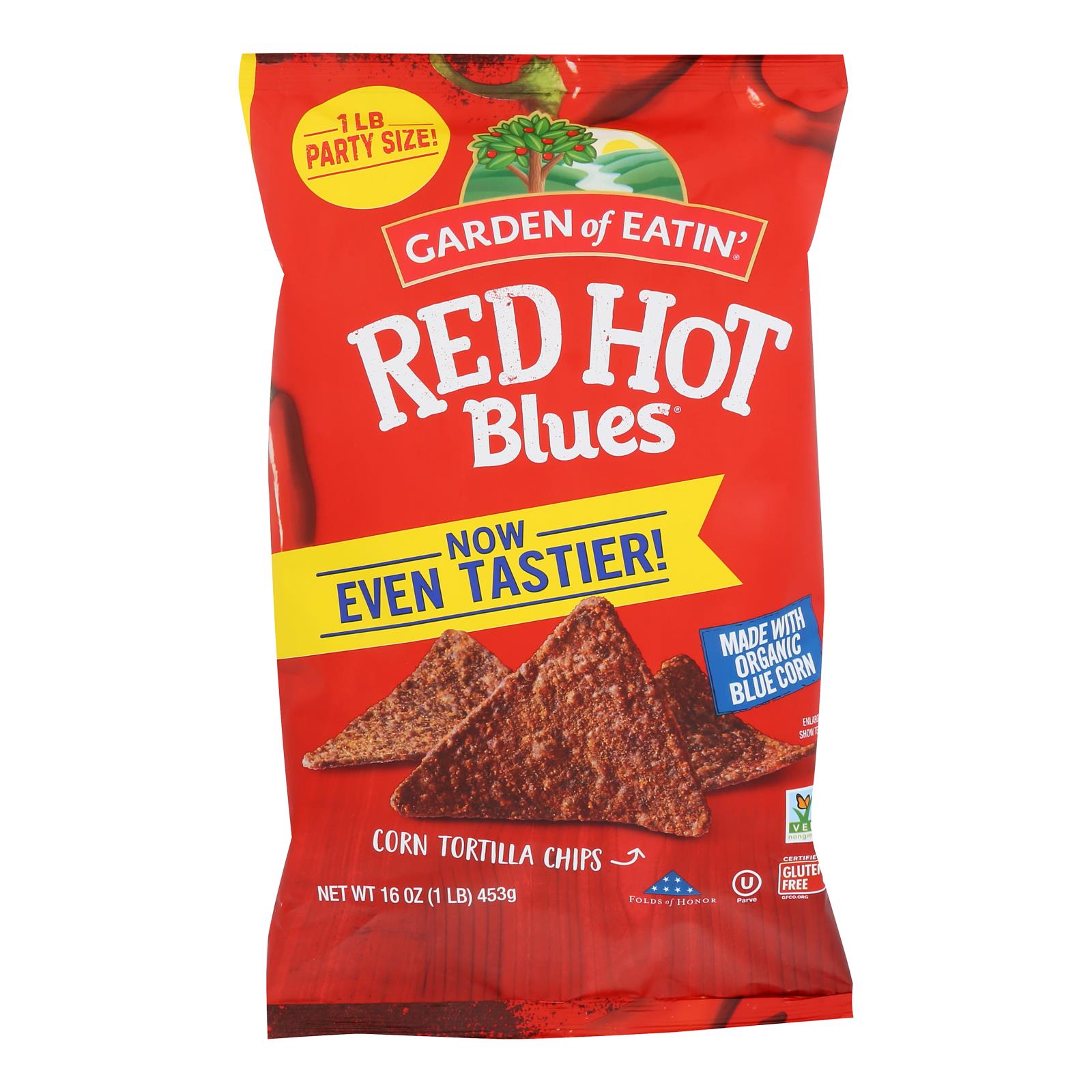 Garden Of Eatin' Red Hot Blues - Red Hot - Case Of 12 - 16 Oz.