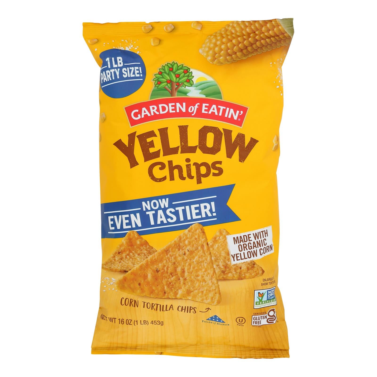Garden Of Eatin' Yellow Corn Tortilla Chips - Tortilla Chips - Case Of 12 - 16 Oz.